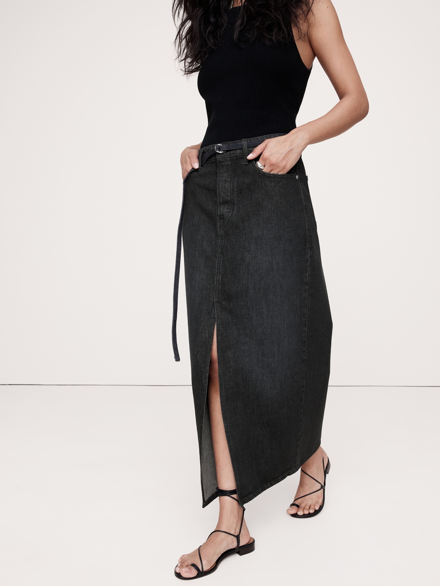 Denim Maxi Skirt