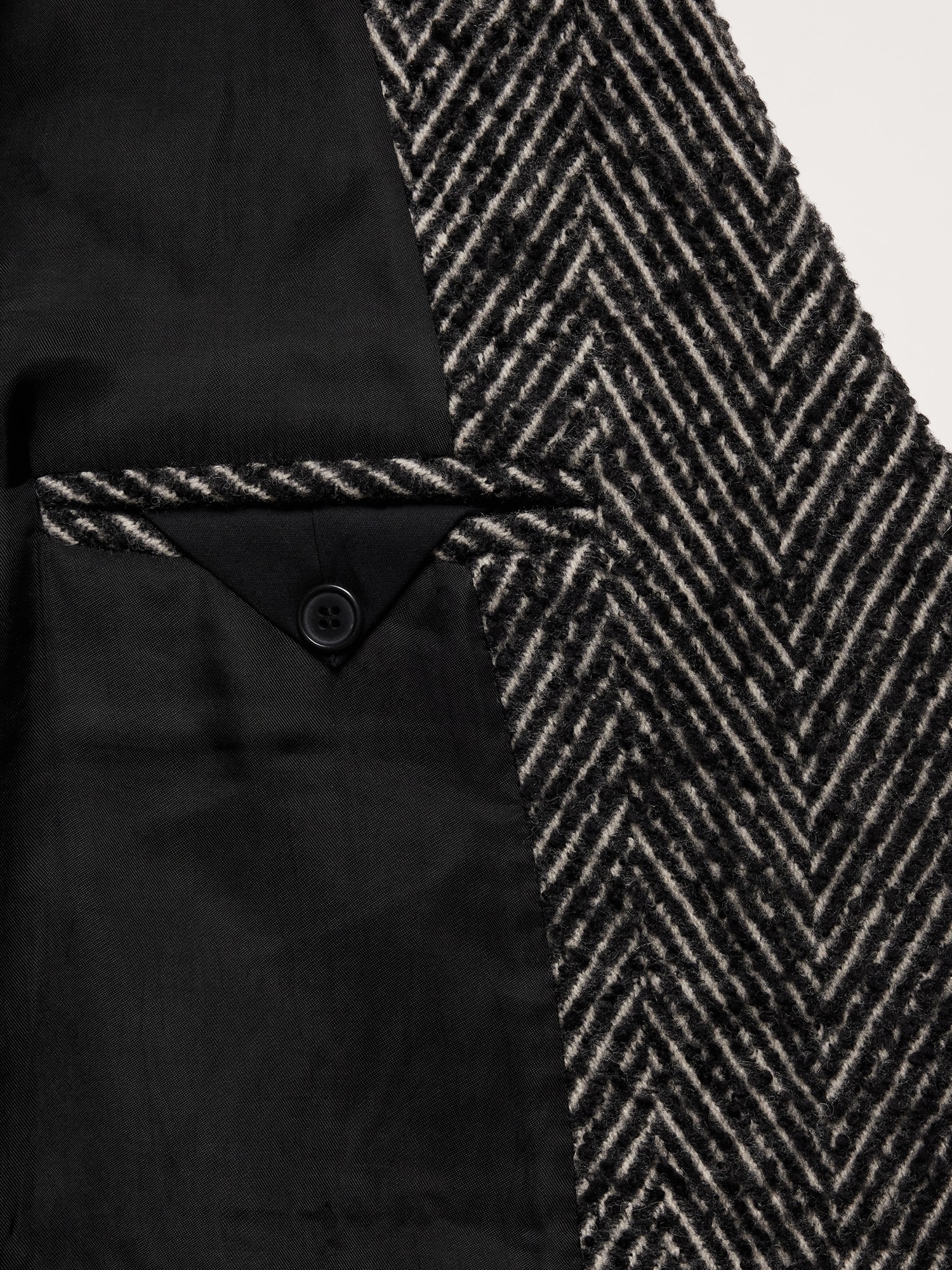 Manteau trois-quarts surdimensionné à chevrons