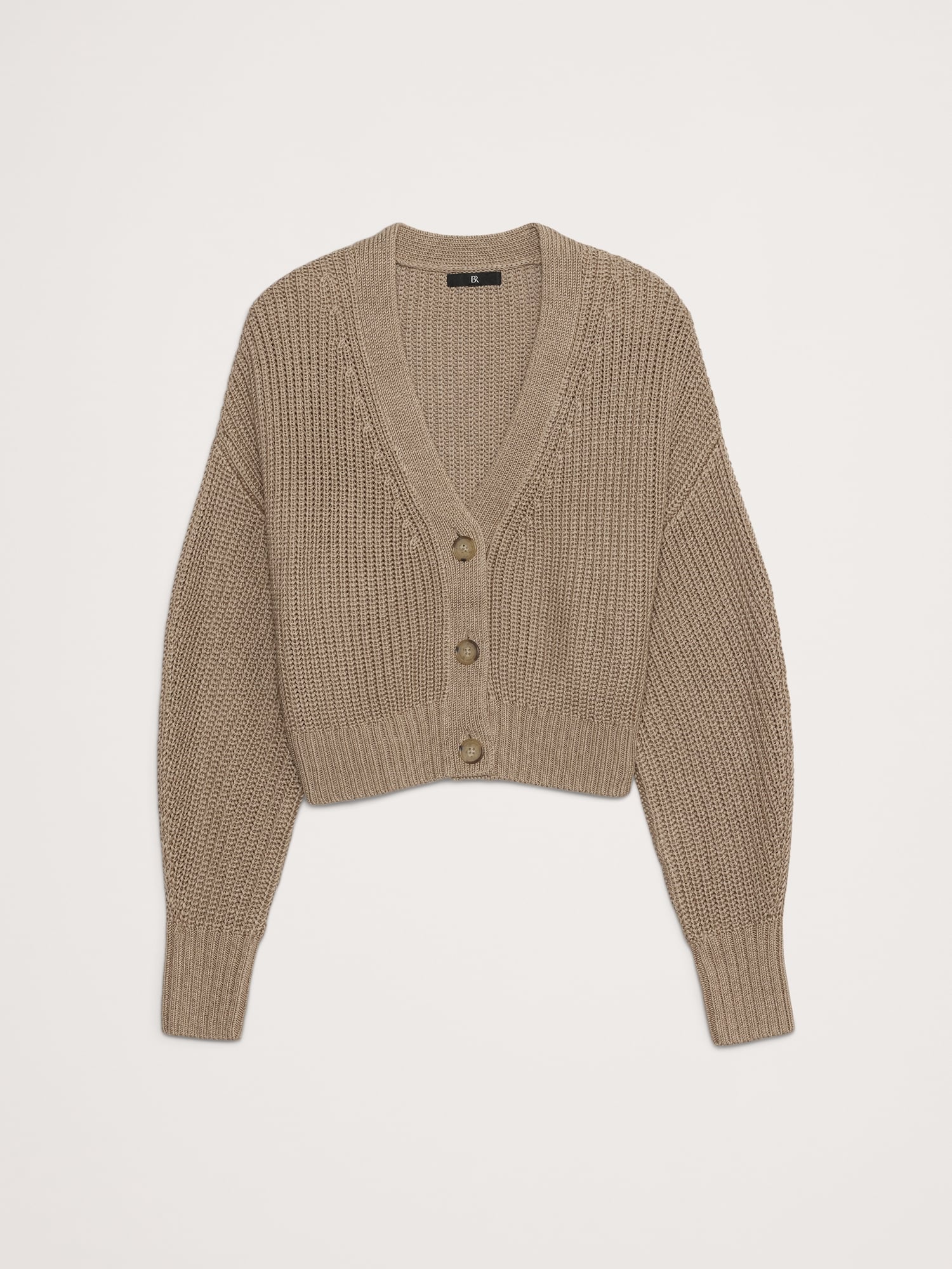 Oversized Cropped Cotton Cardigan Banana Republic