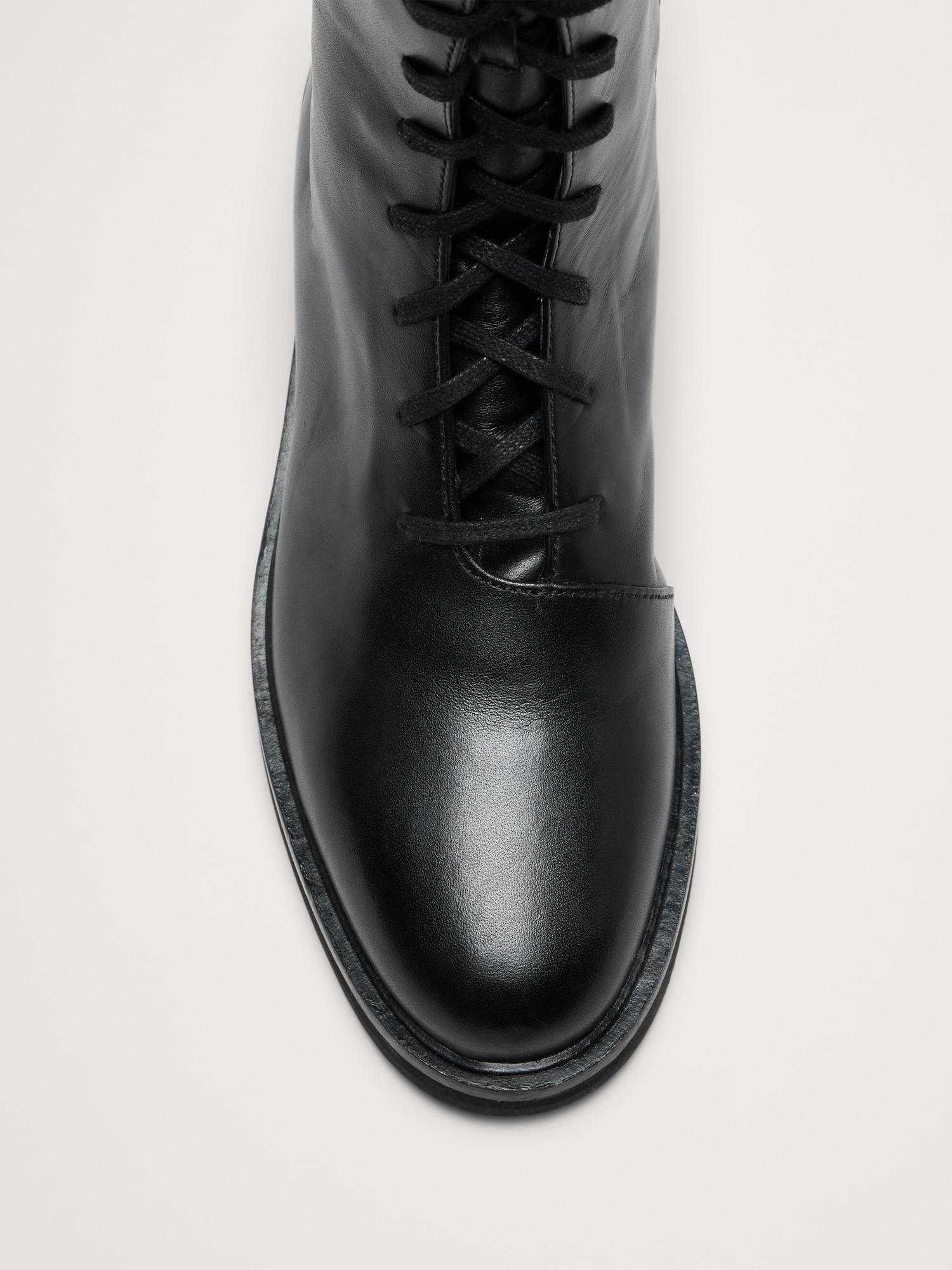 Italian Leather Lace-Up Boot