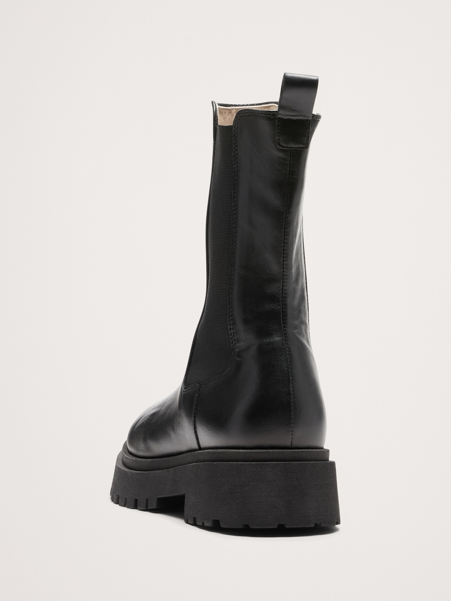 Italian Leather Tall Chelsea Boot