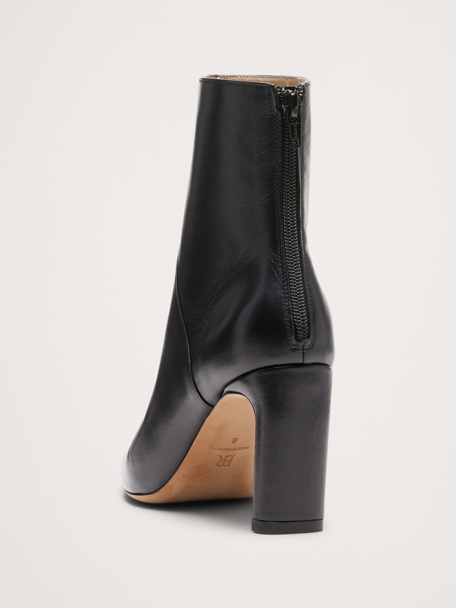 Italian Leather High-Heel Ankle Boot