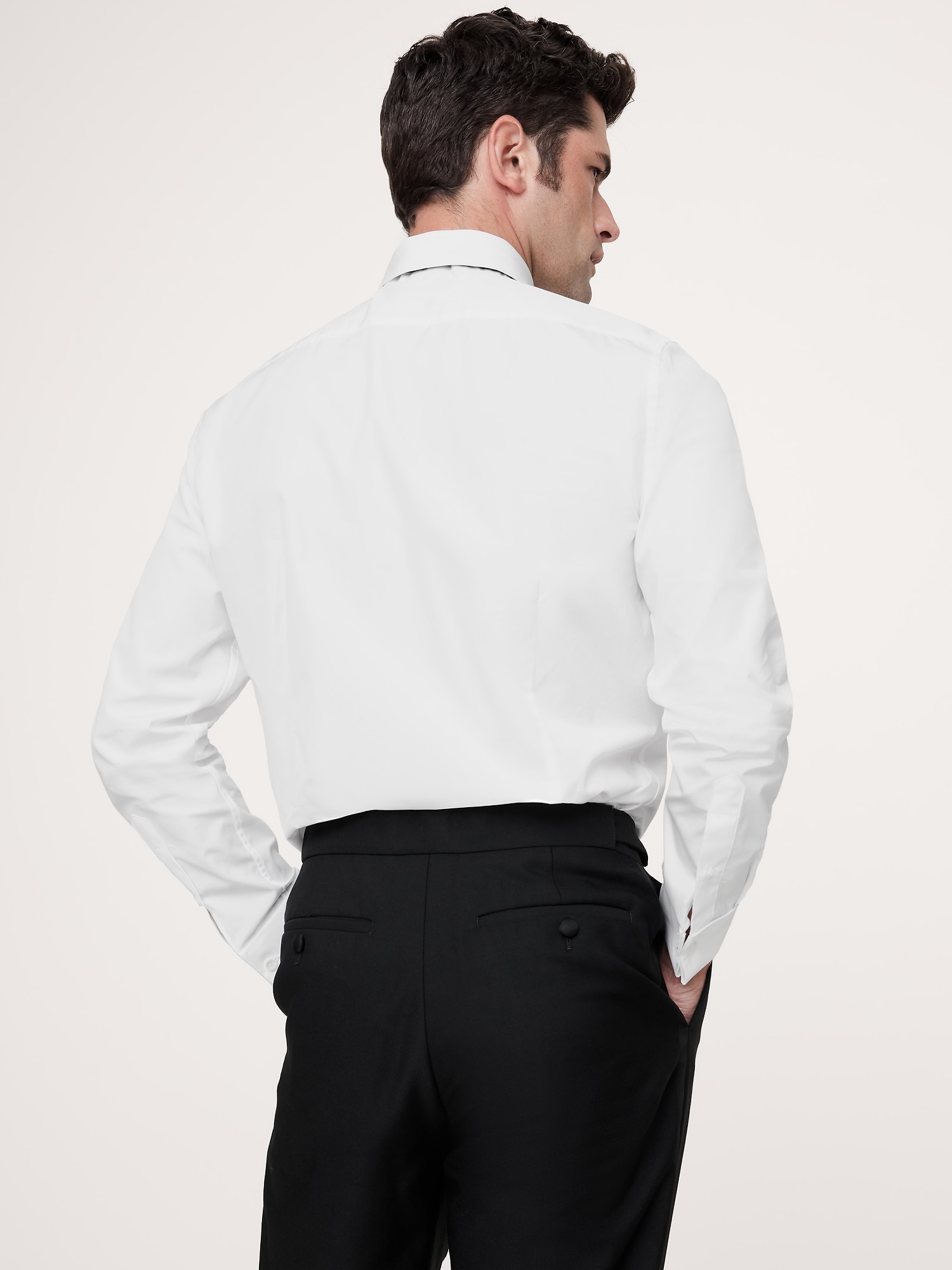 Slim Poplin Tuxedo Shirt