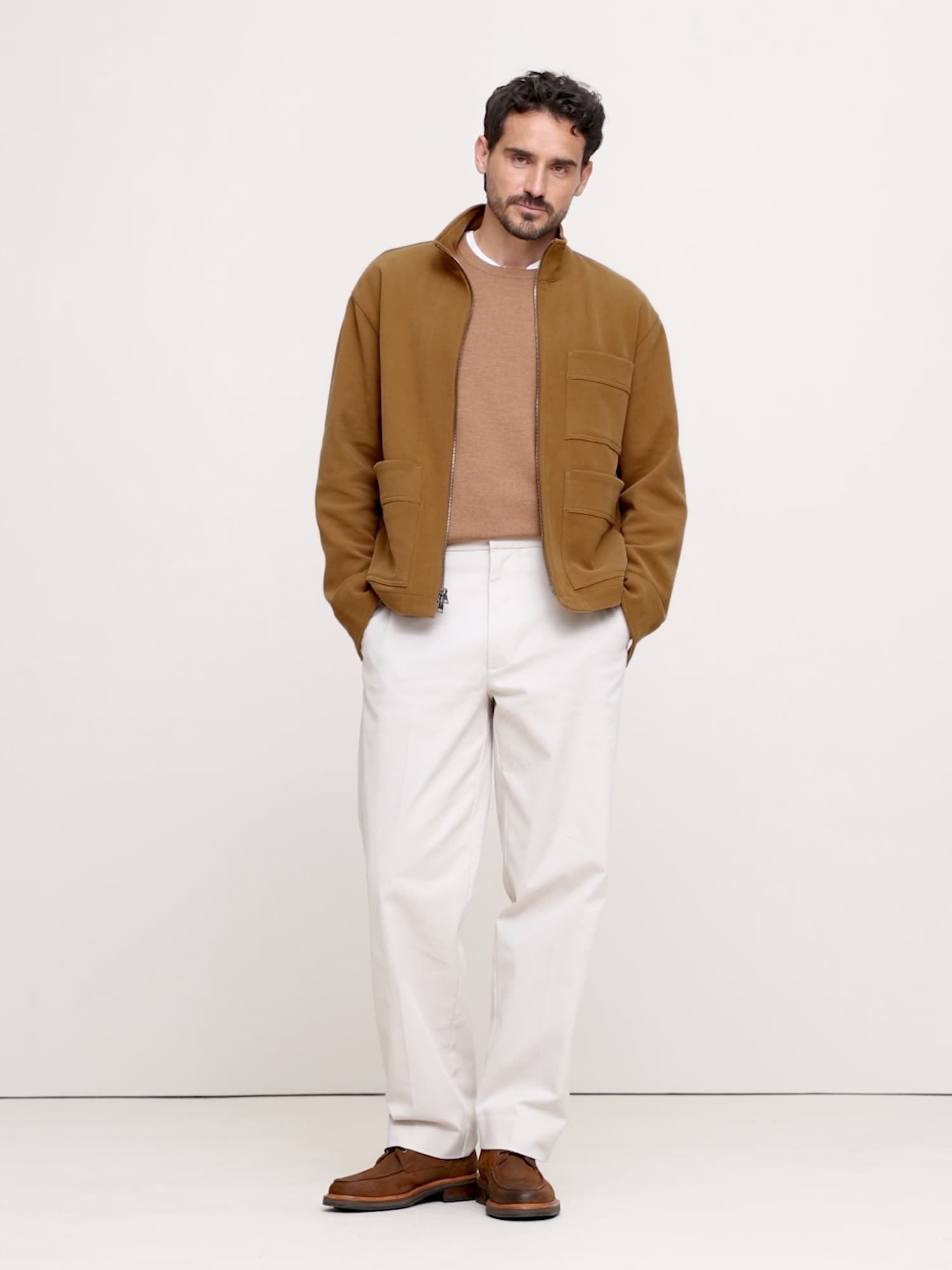 Ponte Zip-Up Chore Coat