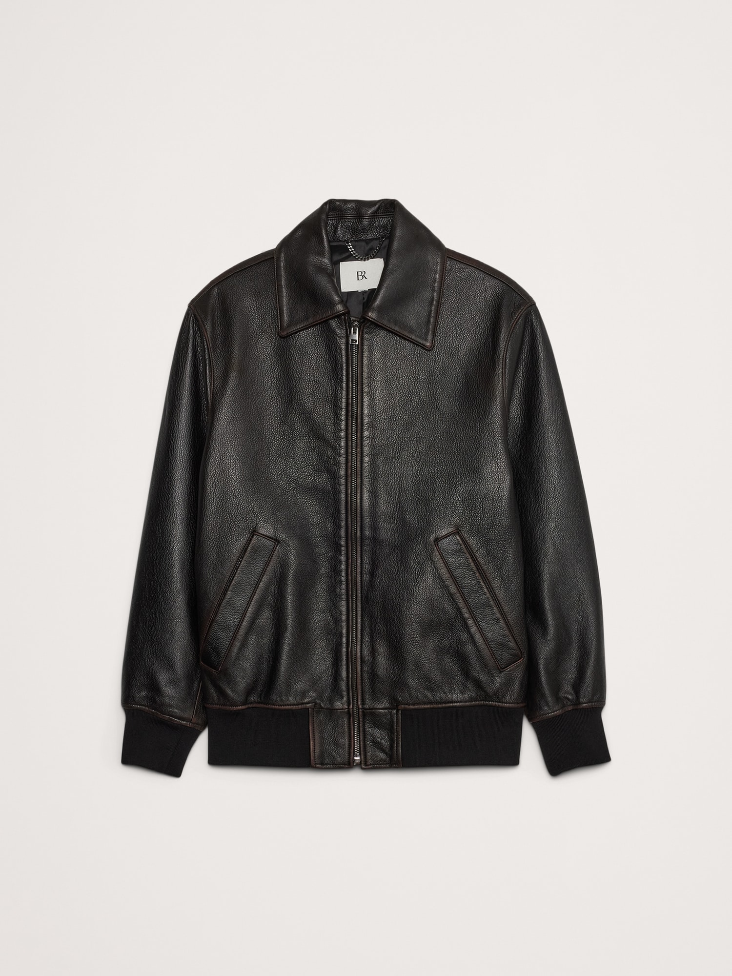 Oversized Leather Bomber Jacket