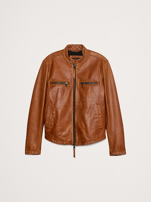 ふわトロ極上レザー BANANA REPUBLIC leather jacket Leather Biker Jacket | Banana Republic