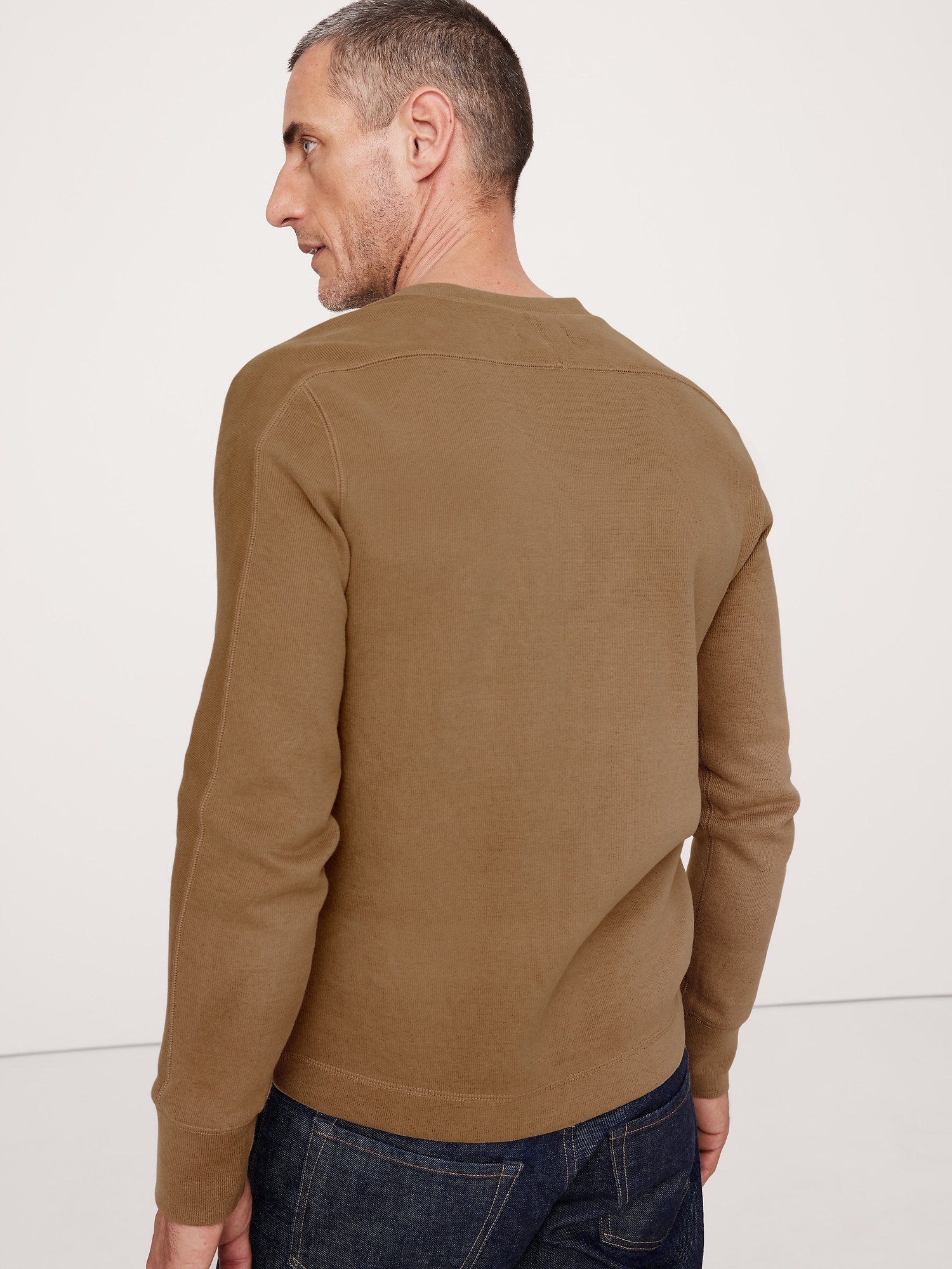 T-shirt henley en tricot double