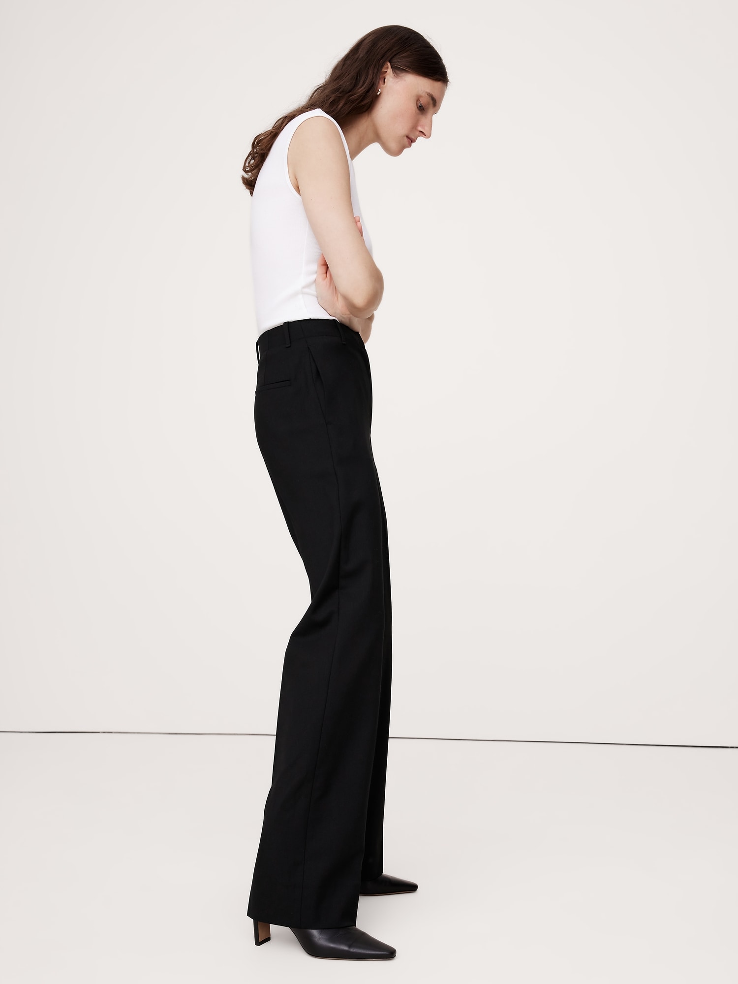 High-Rise Modern Straight Pant