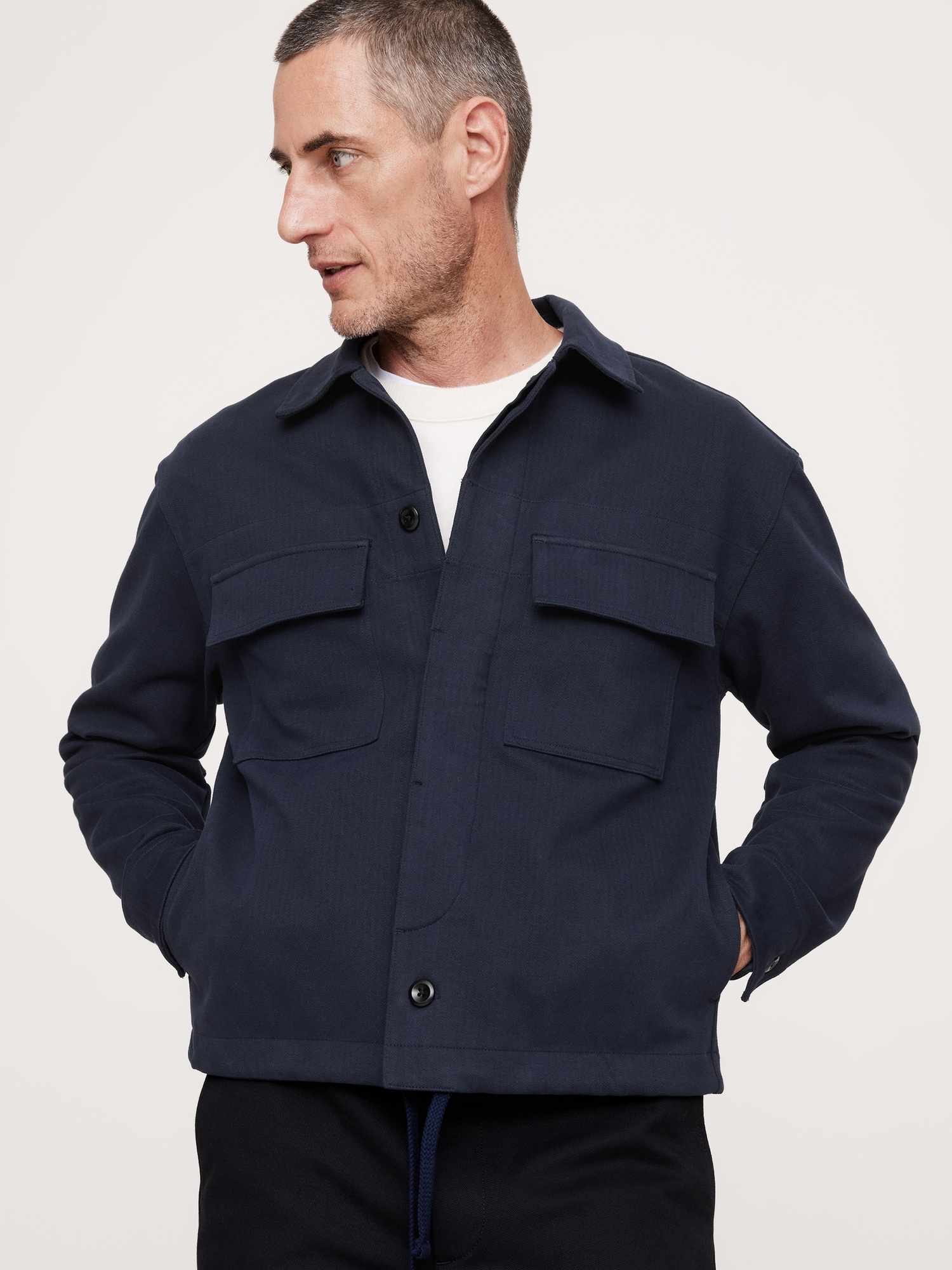 Herringbone Ponte Coach's Jacket