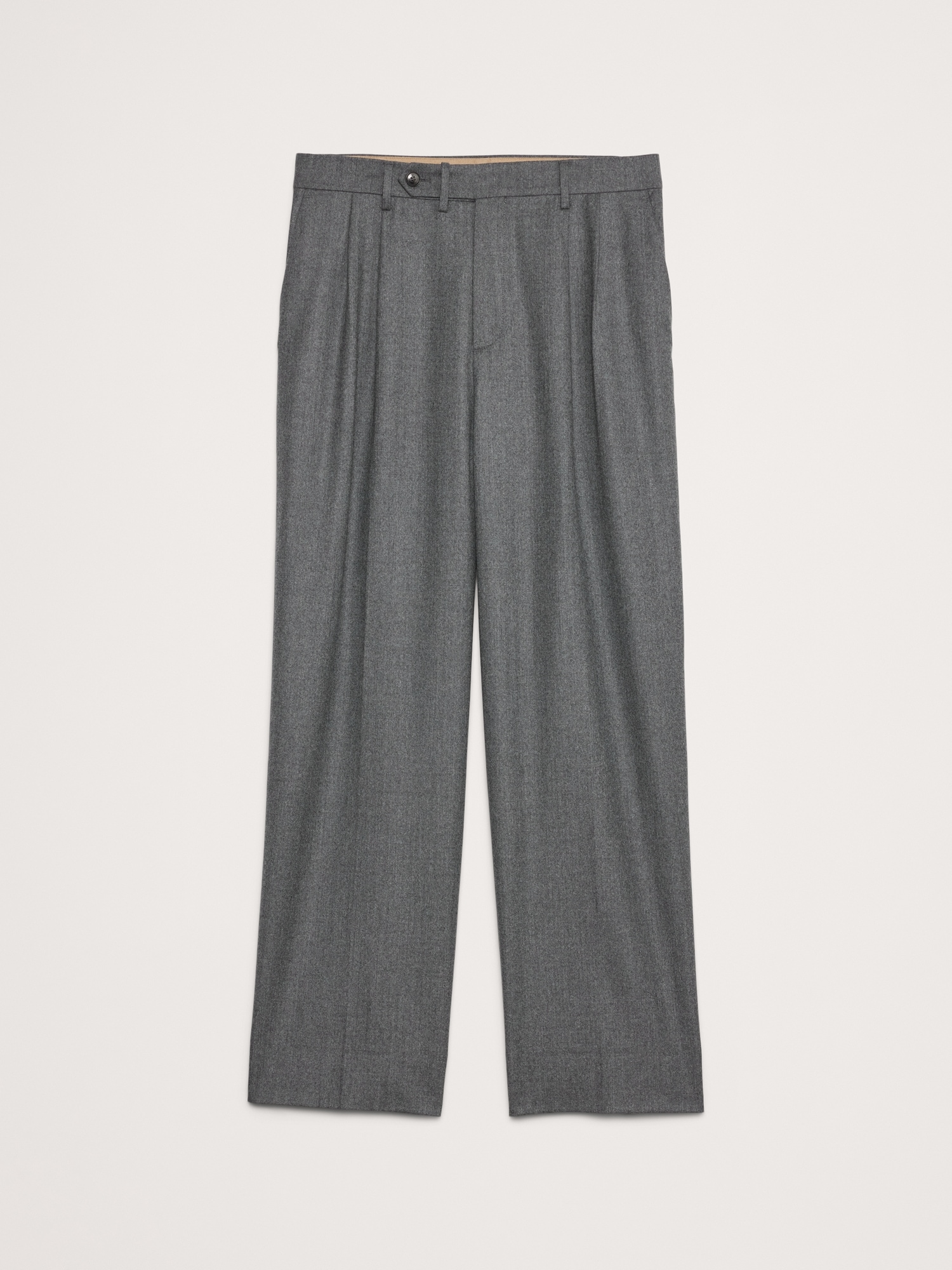 Signature Italian Flannel Wide-Leg Pant