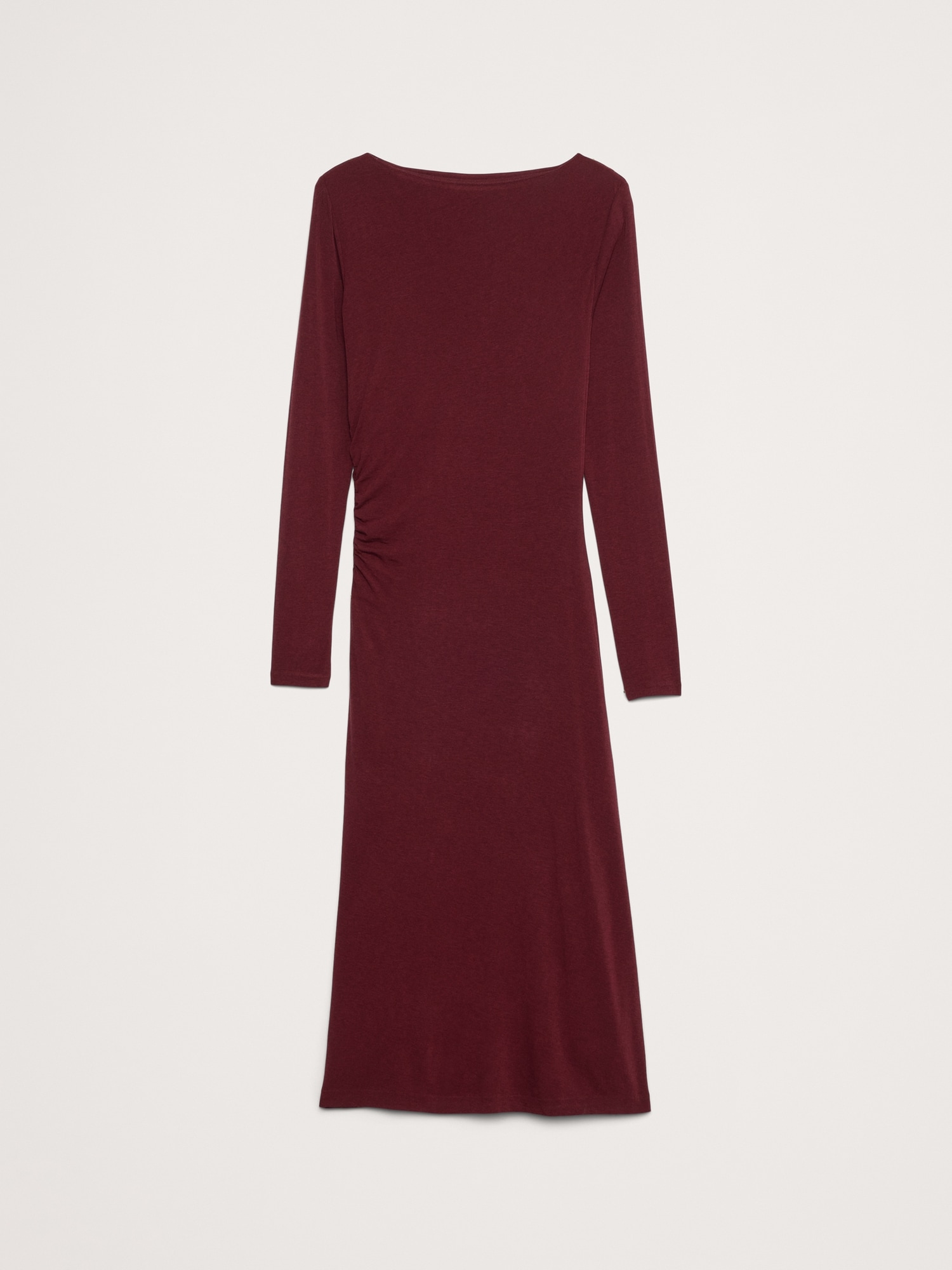 Wool-Blend Asymmetric Midi Dress