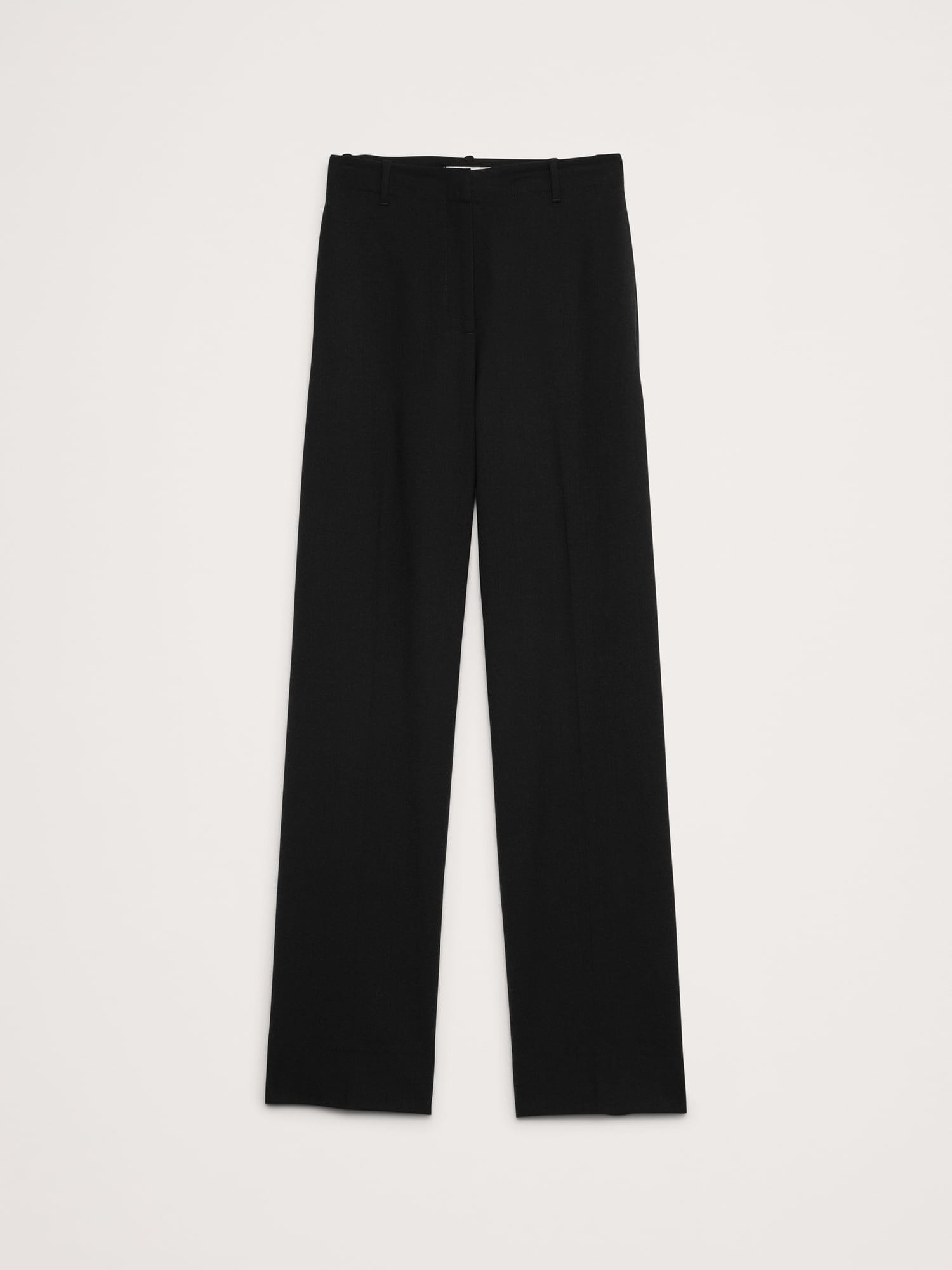 High-Rise Modern Straight Wool Pant