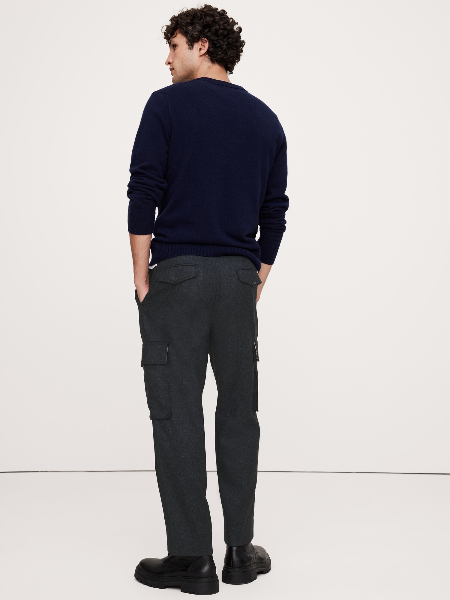 Italian Flannel Pull-On Cargo Pant