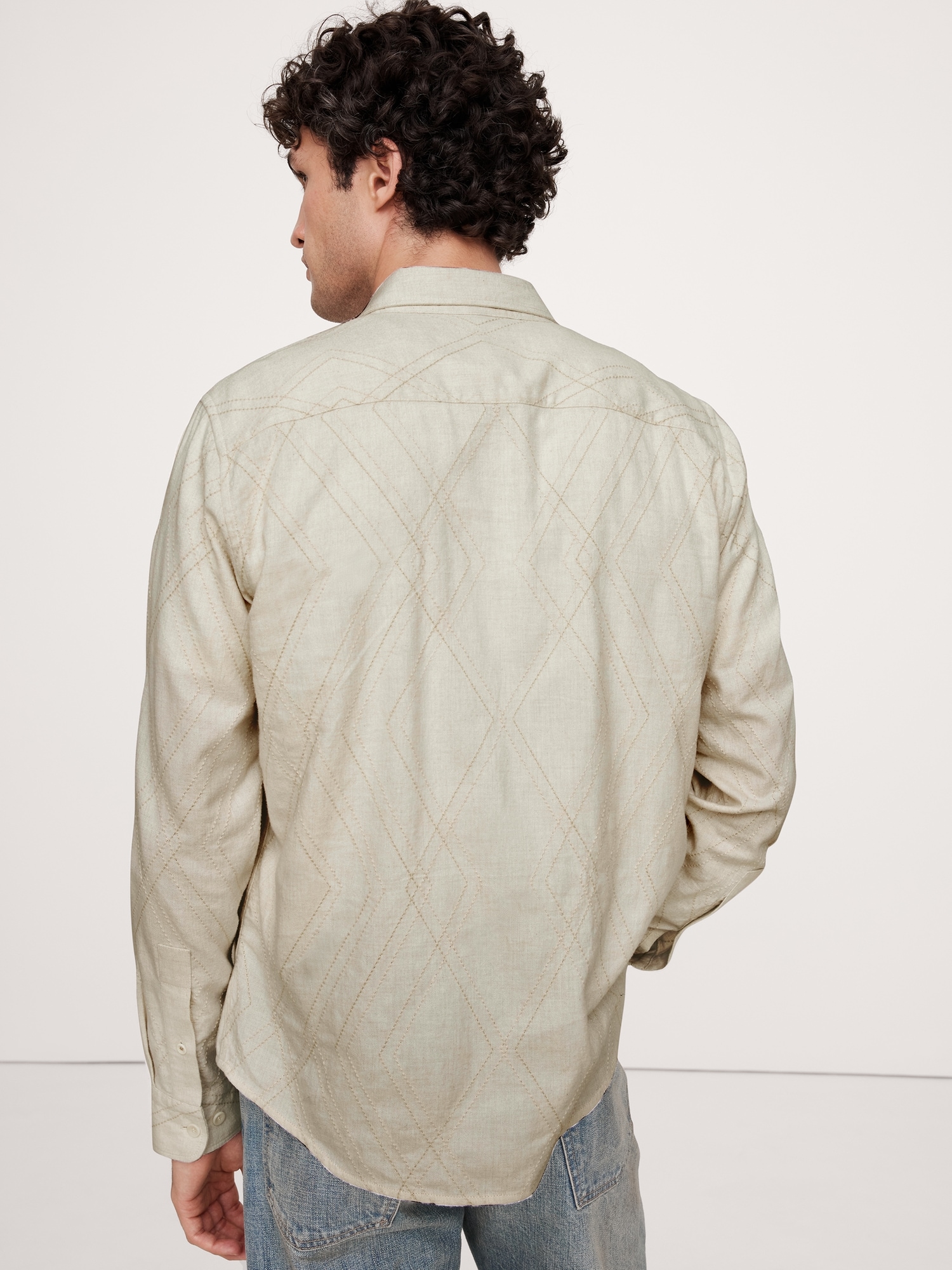 Embroidered Flannel Shirt