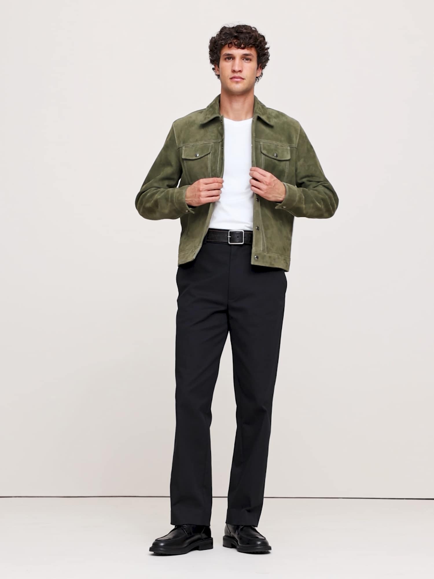 Image number 2 showing, Suede Trucker Jacket