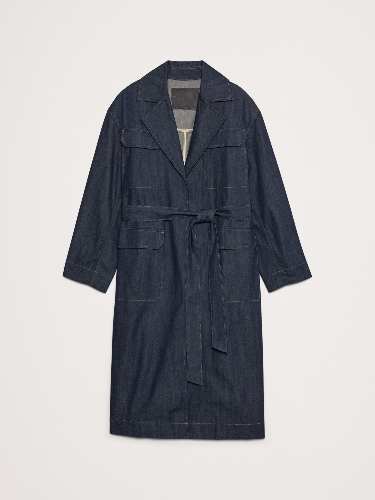 Oversized Denim Trench Coat Banana Republic