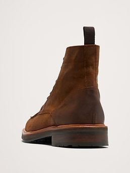 【2plan】23FW★[Handmade] Rope suede boots Lookout Waterproof Plain Toe Side Zip Boot Men's Casual