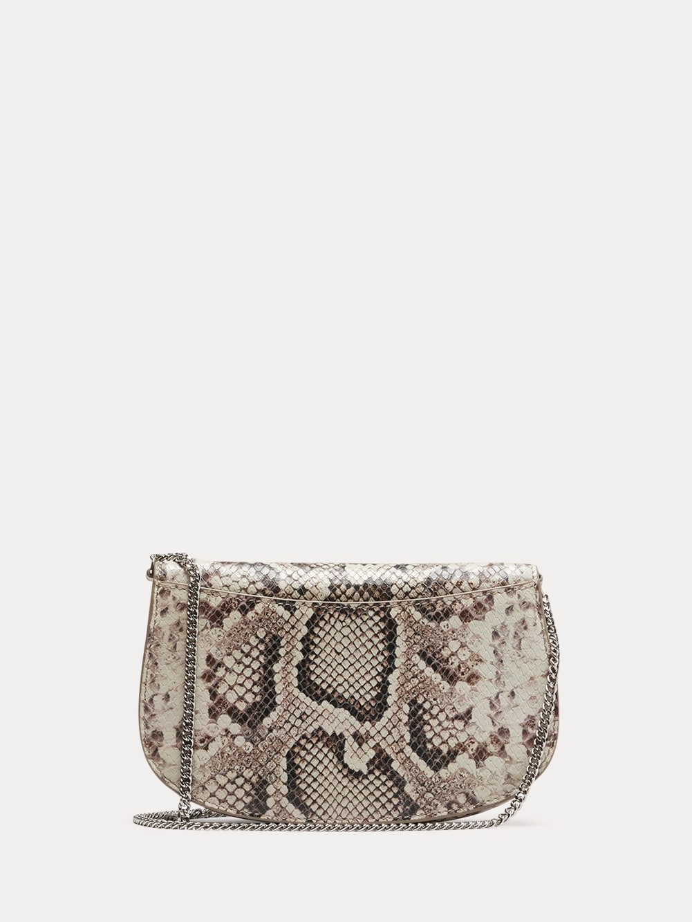 Snake-Print Italian Leather Crossbody Bag