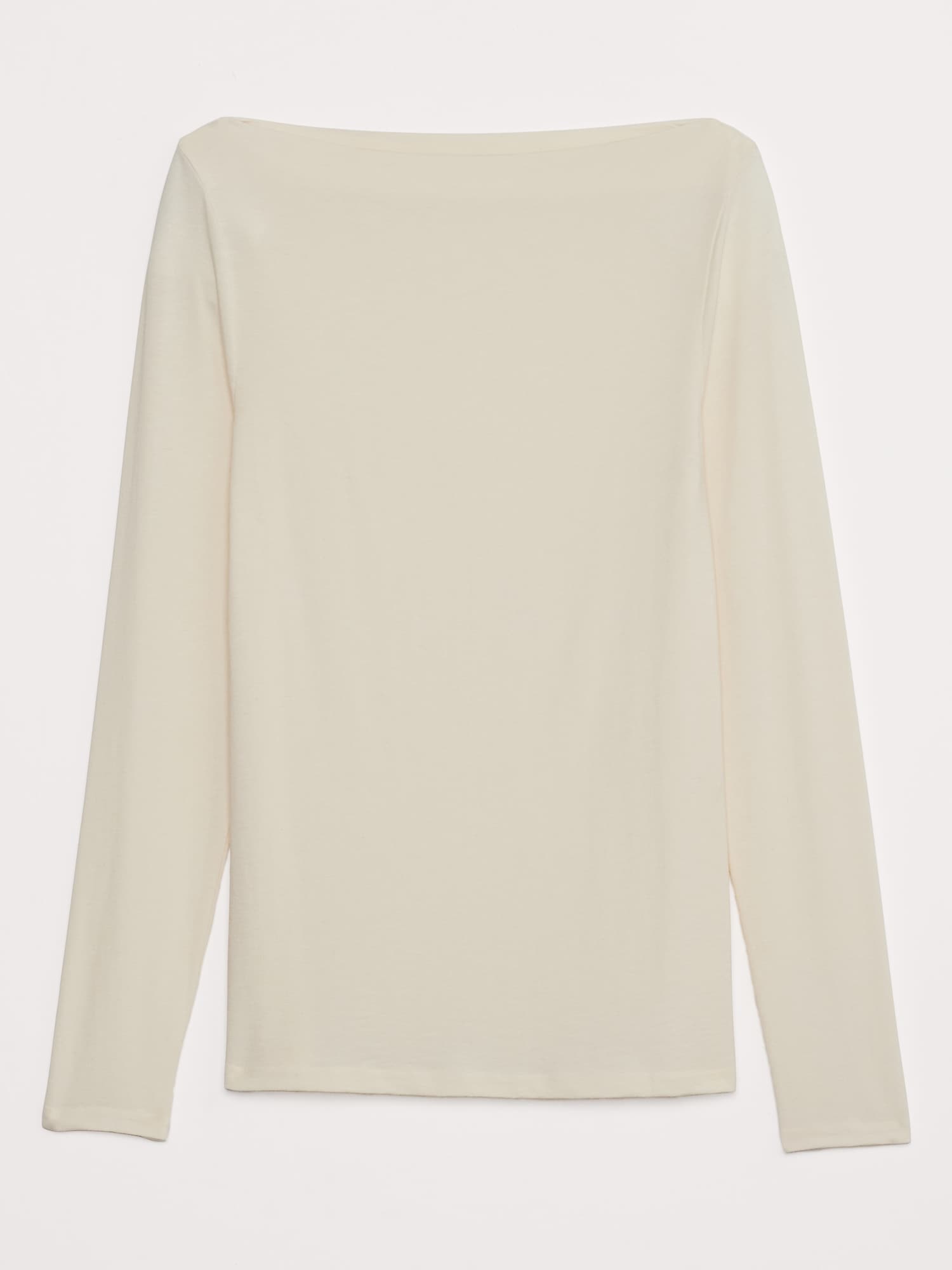 Luxe Wool-Blend Boat-Neck Top