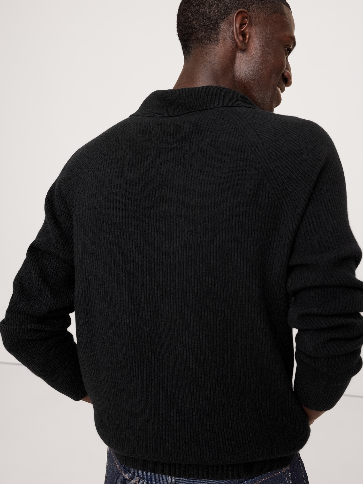 Wool-Cashmere Sweater Polo