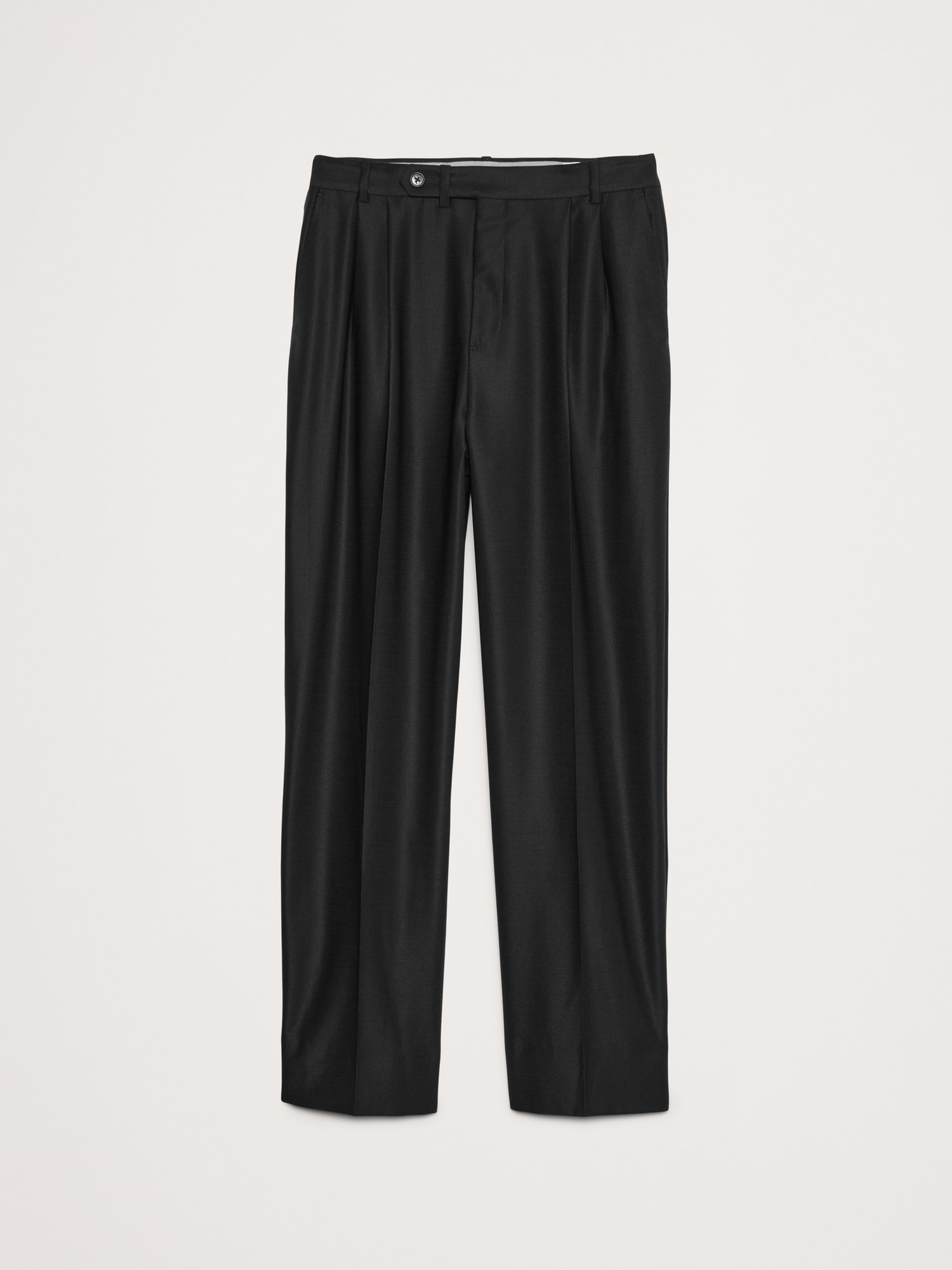 Signature Italian Hopsack Wide-Leg Pant