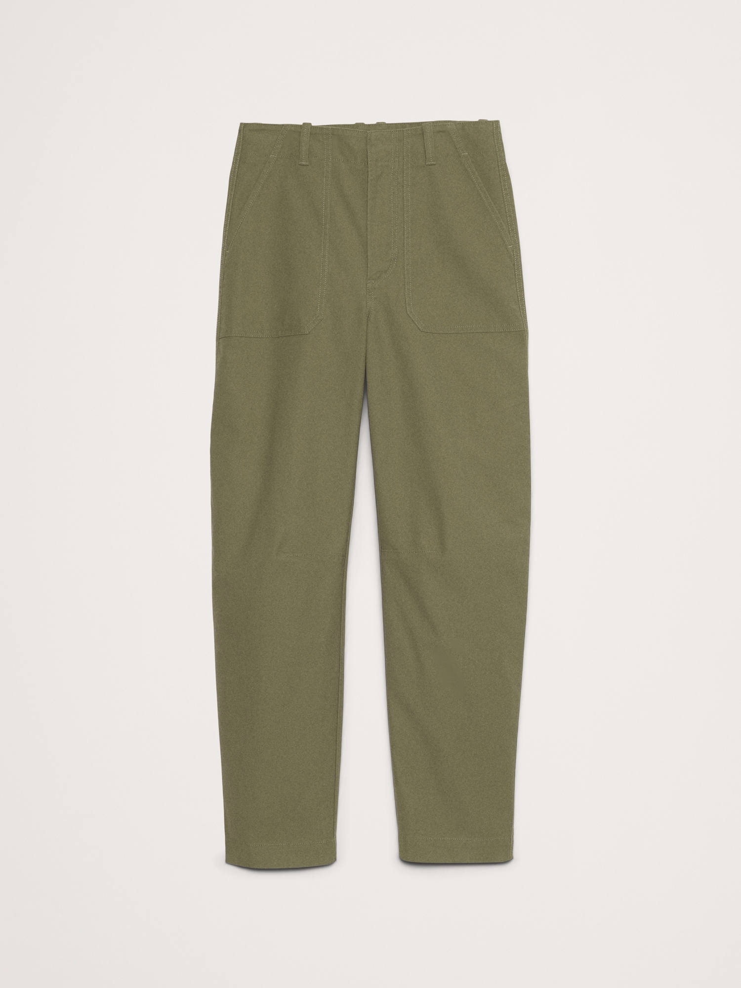 High-Rise Barrel Utility Chino