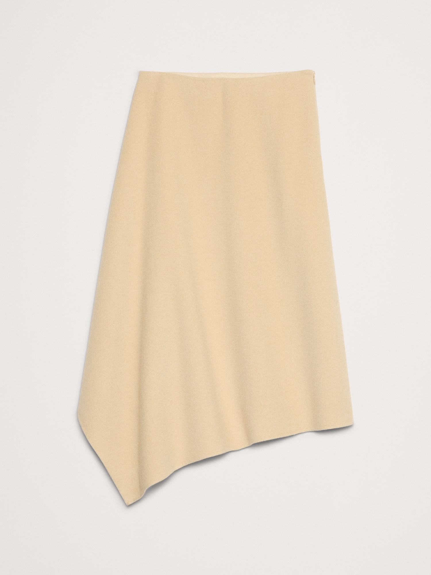 Splittable Wool-Blend Midi Skirt