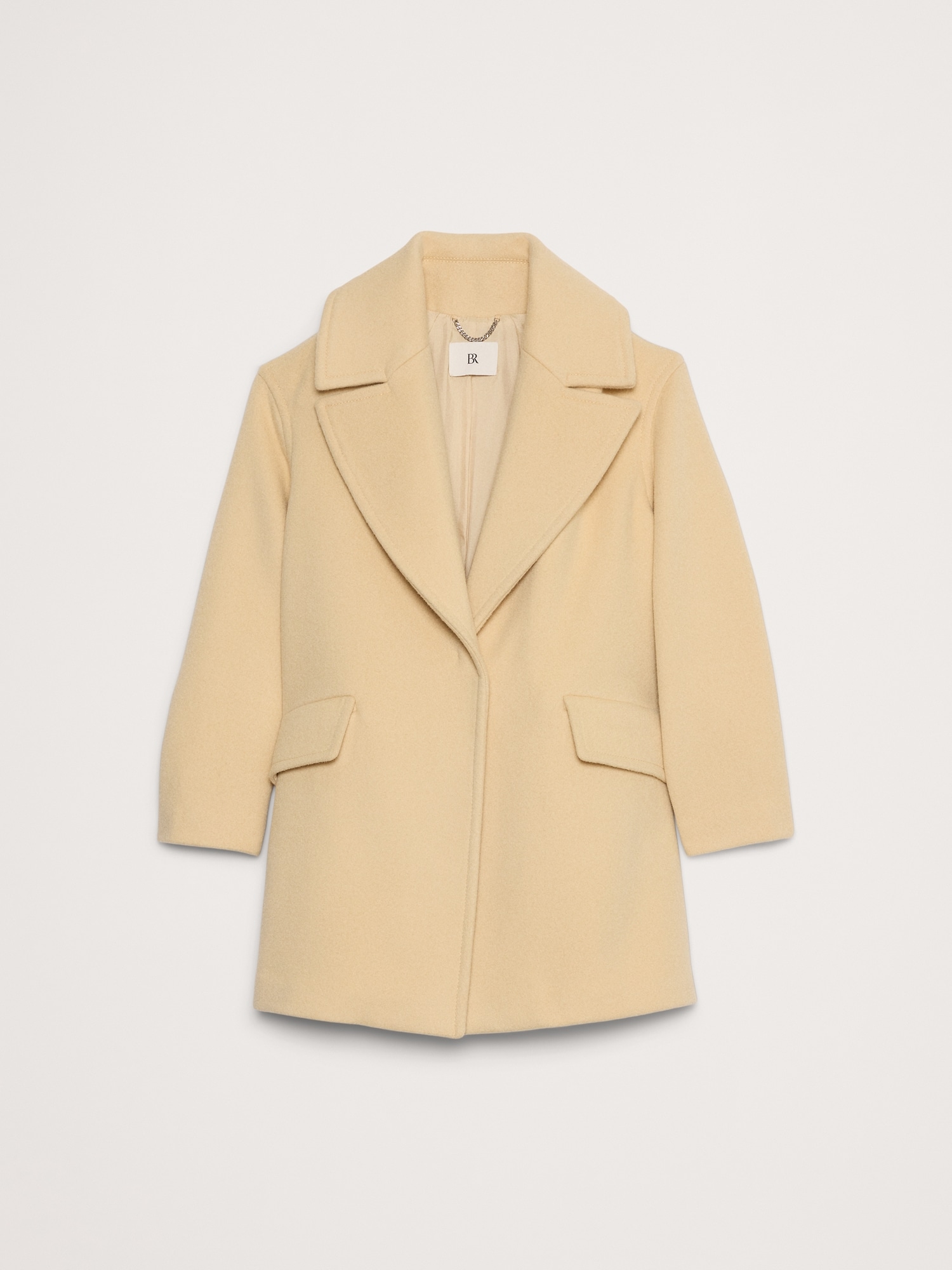 Splittable Wool-Blend Peacoat