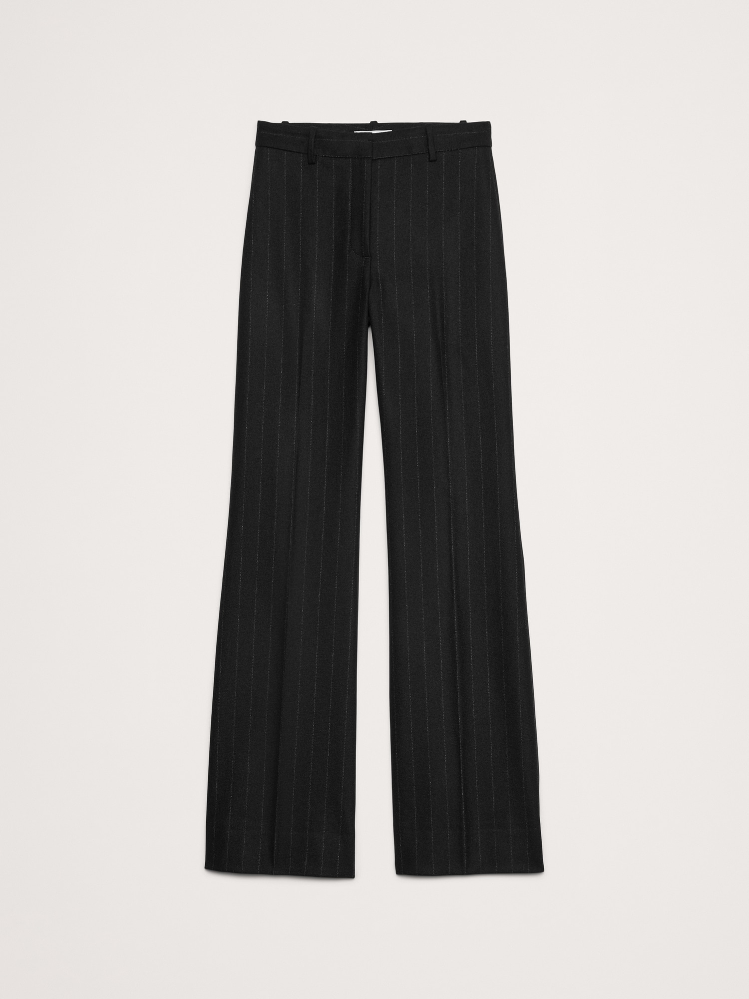 High-Rise Wide-Leg Flare Flannel Pant