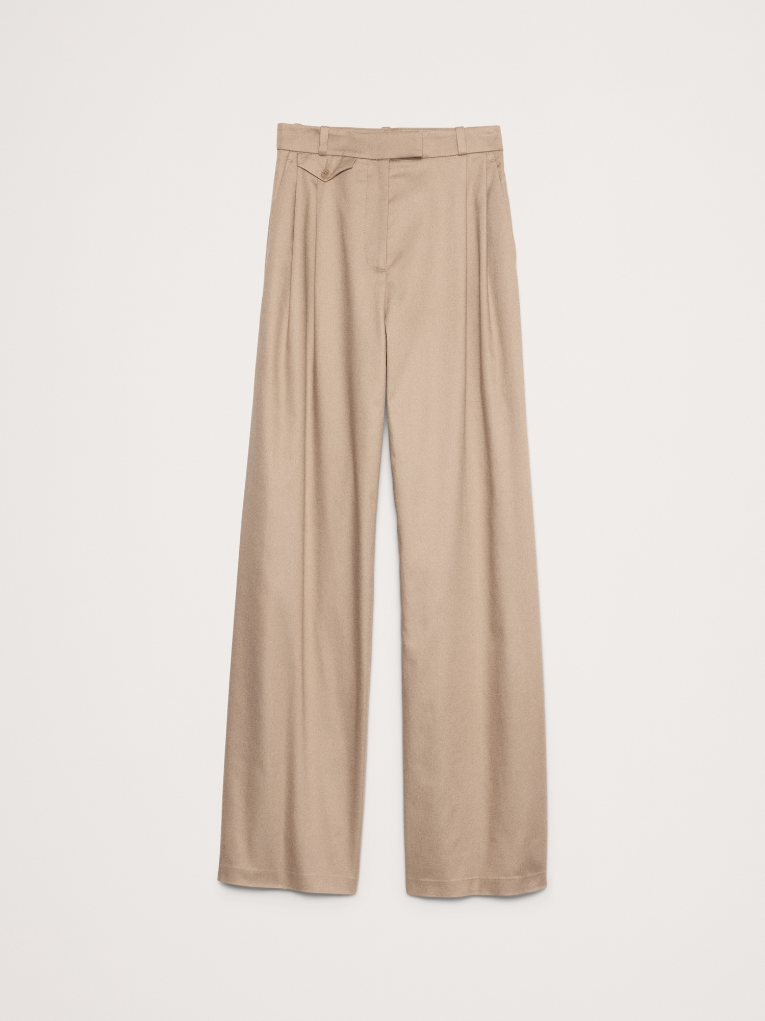 Carmel Pleated Wide-Leg Pant