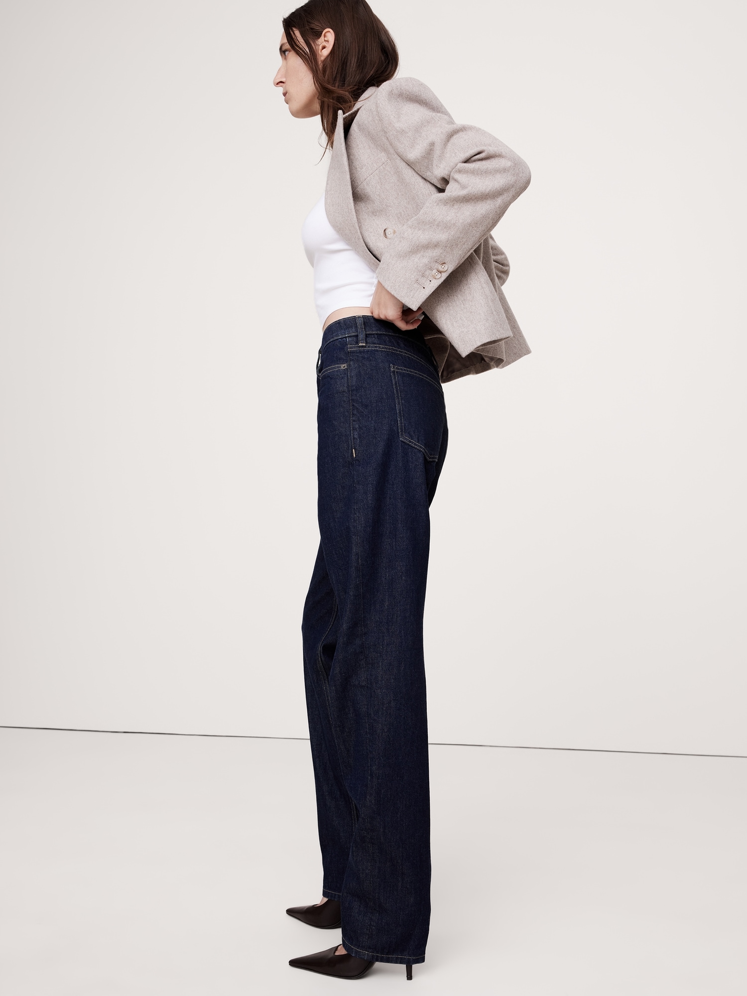 Low-Rise Rigid Straight Jean