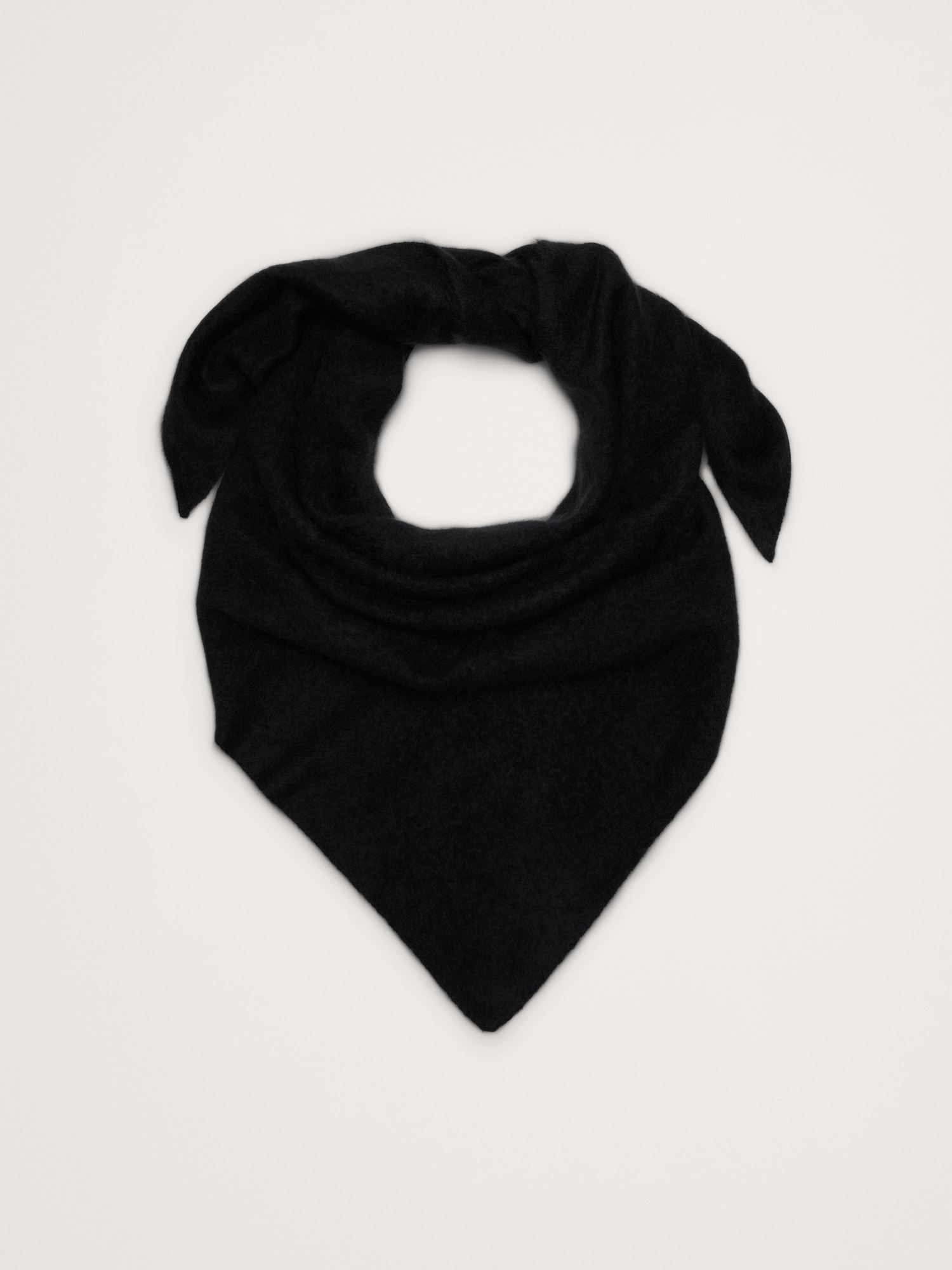 Brushed Wool-Cashmere Triangle Scarf