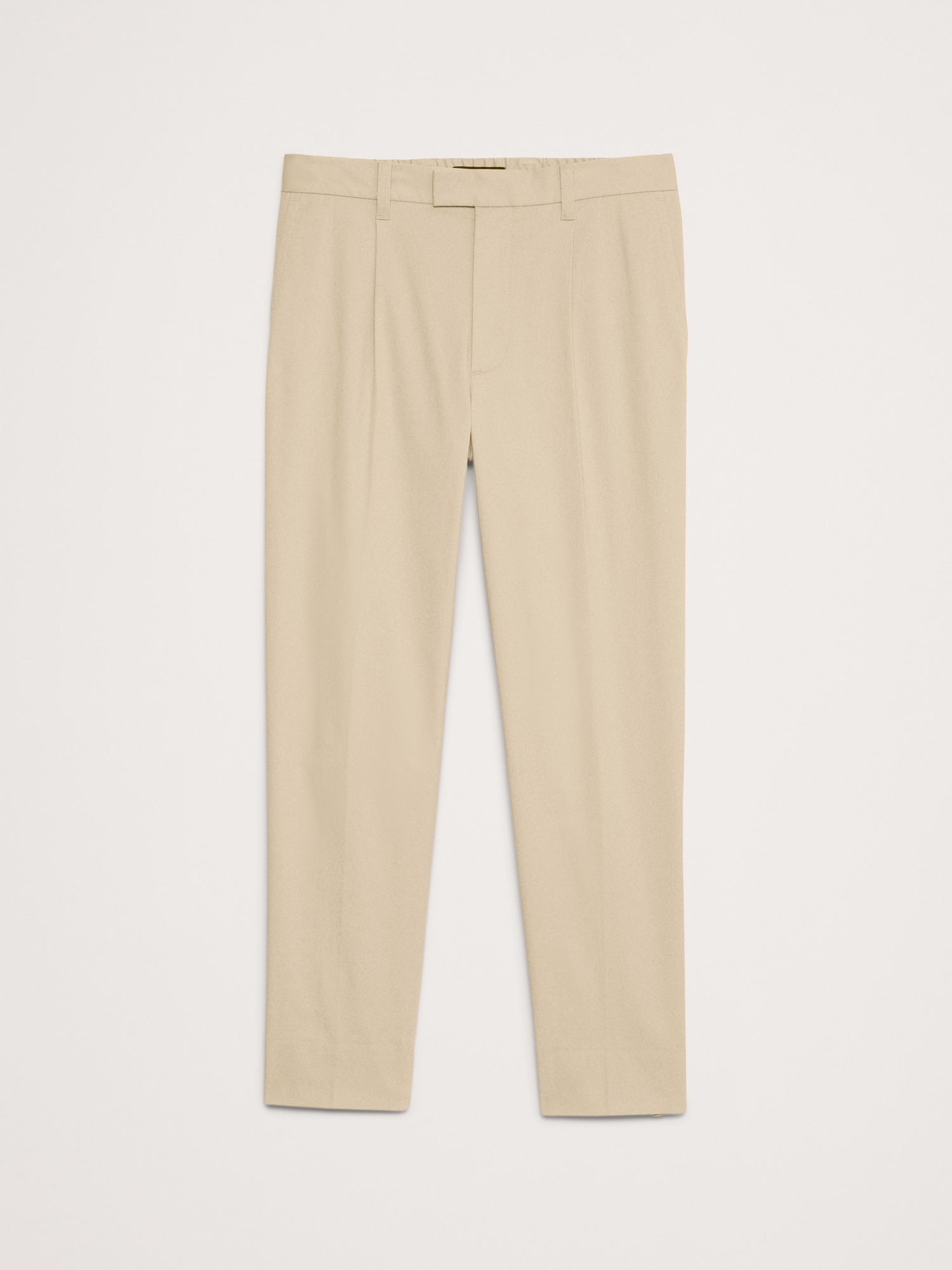 Pleated Cropped Italian-Stretch Chino