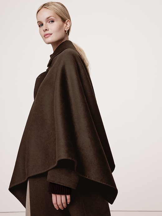 Oversized Double-Faced Cape Coat | Banana Republic