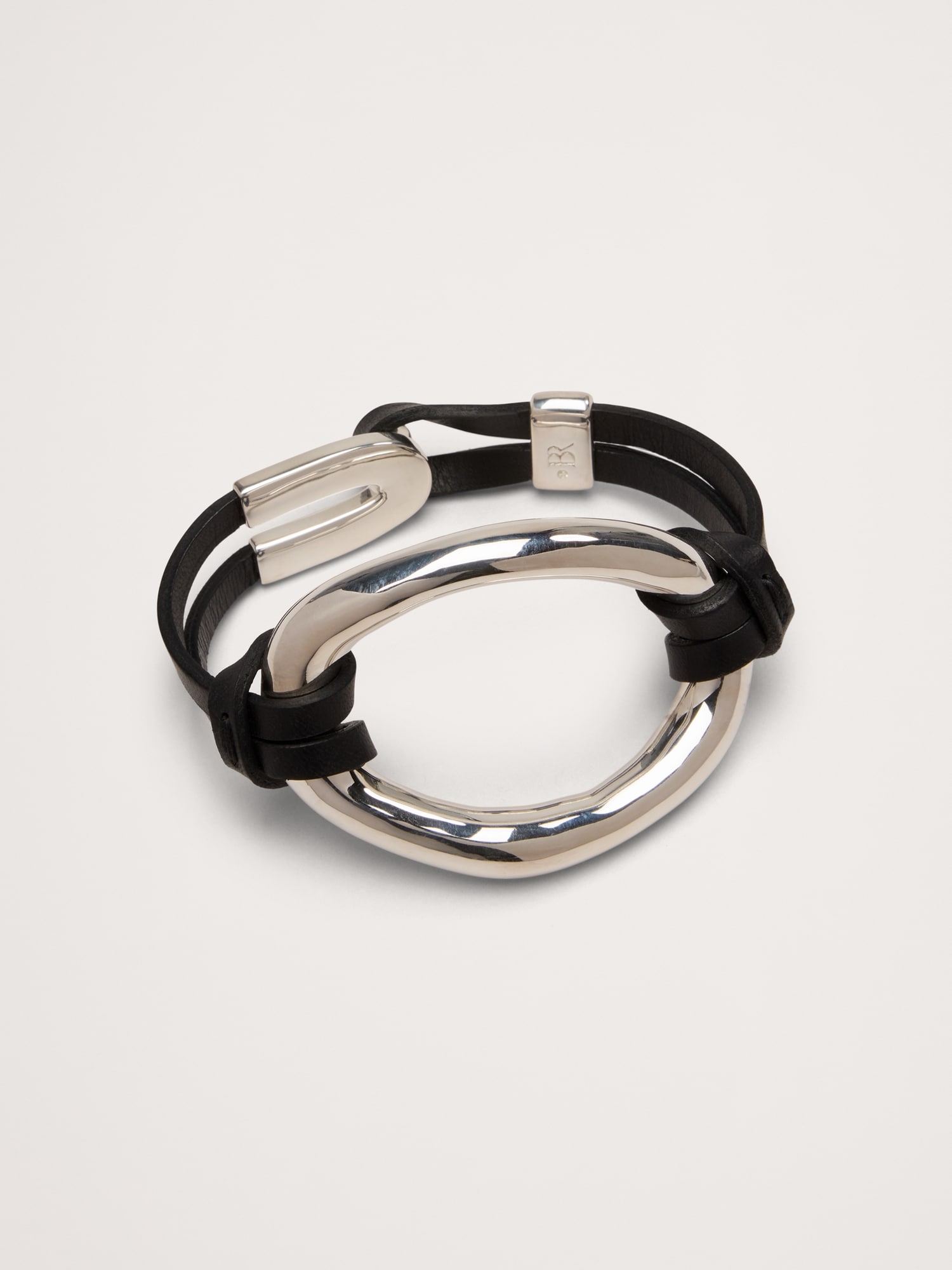 Image number 3 showing, Leather Oval Bracelet