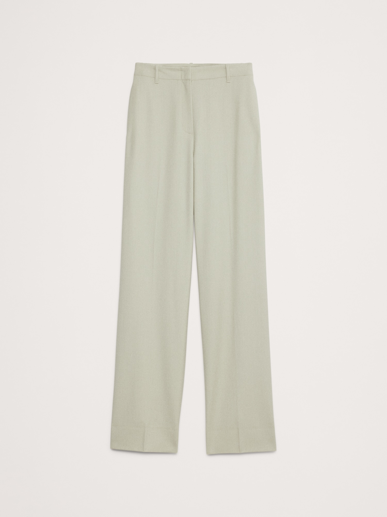 Pantalon droit moderne à taille haute en laine italienne Siena