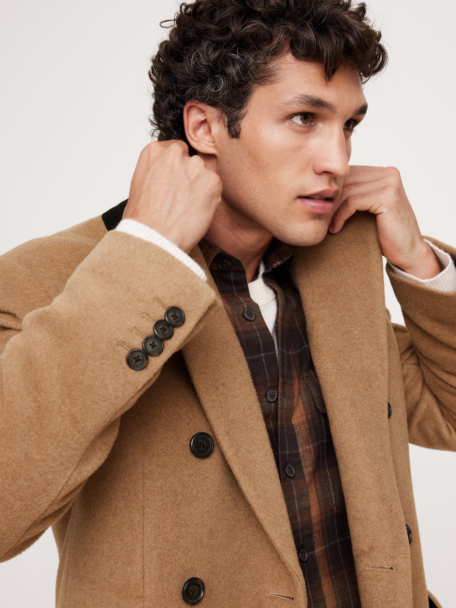 Camel-Wool-Cashmere Topcoat