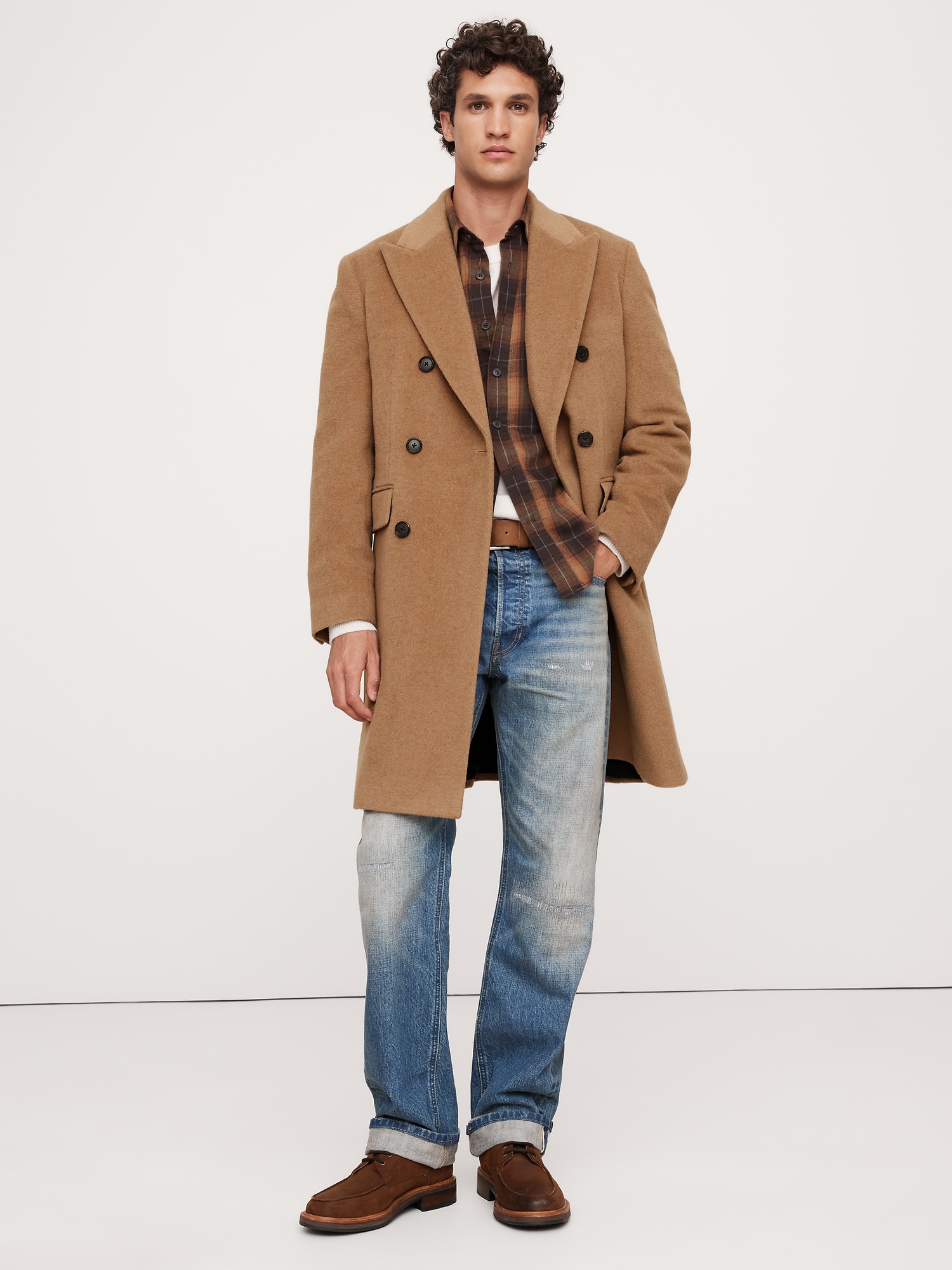 Camel-Wool-Cashmere Topcoat