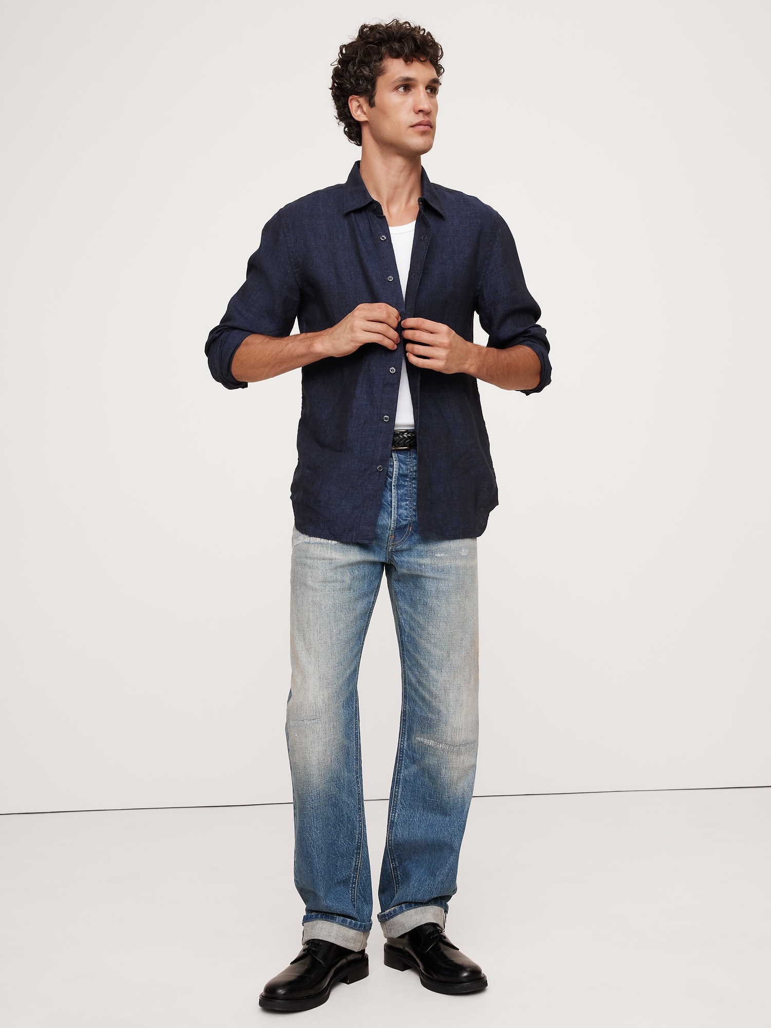 Slim Castello Linen Shirt