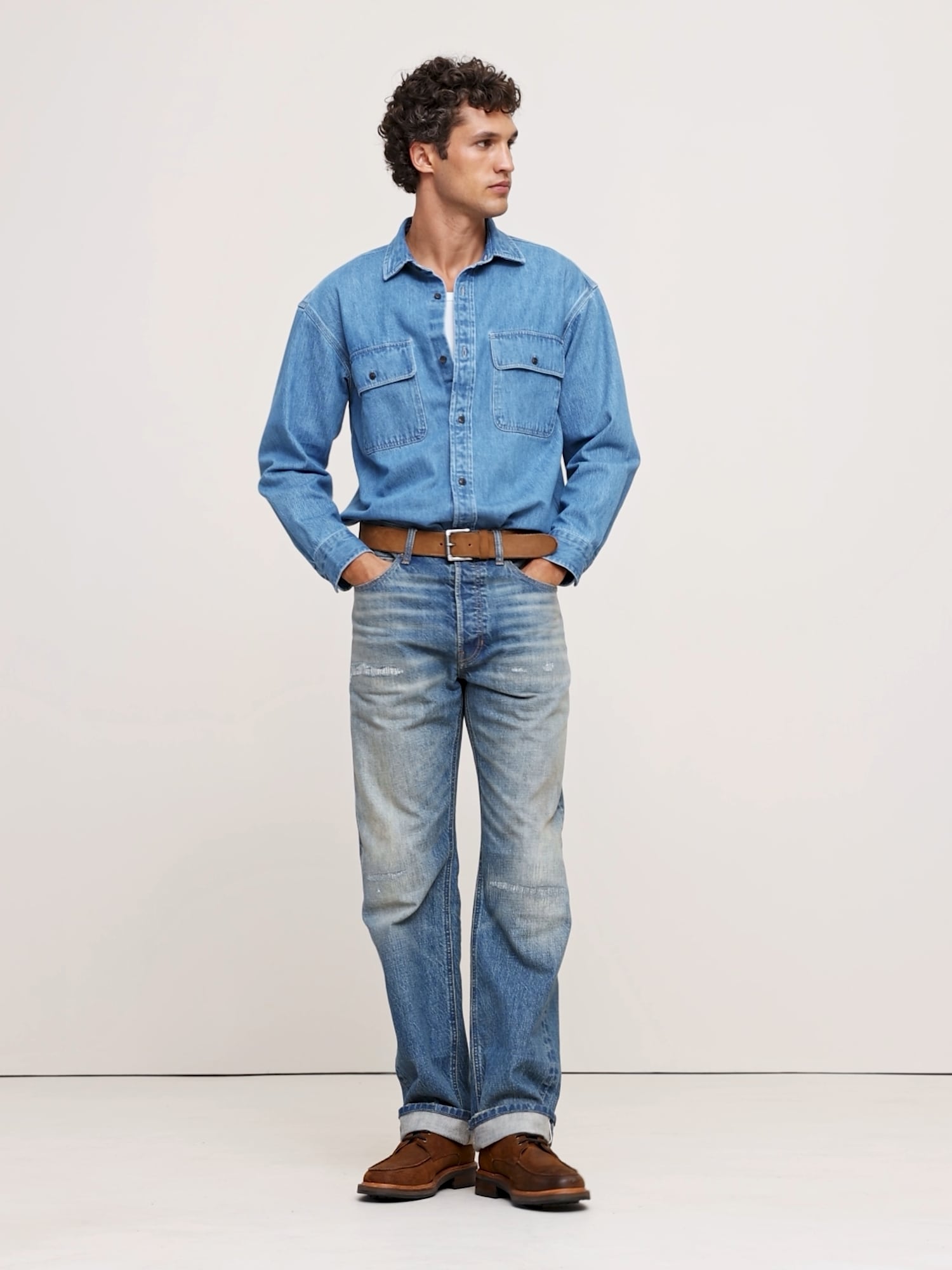 Image number 2 showing, Relaxed-Fit Denim Overshirt