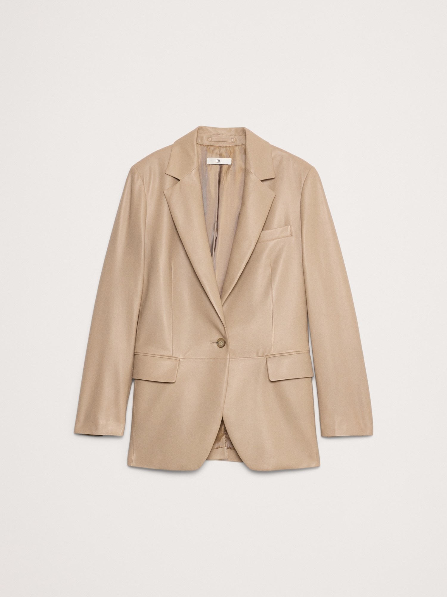 Blazer boyfriend en cuir