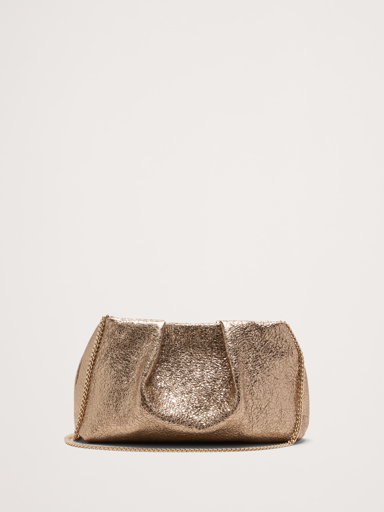 Mini Riviera Metallic Leather Clutch