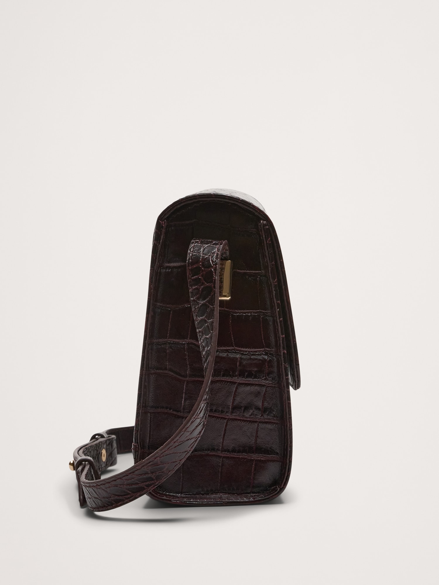 Sac à bandoulière en cuir gaufré crocodile