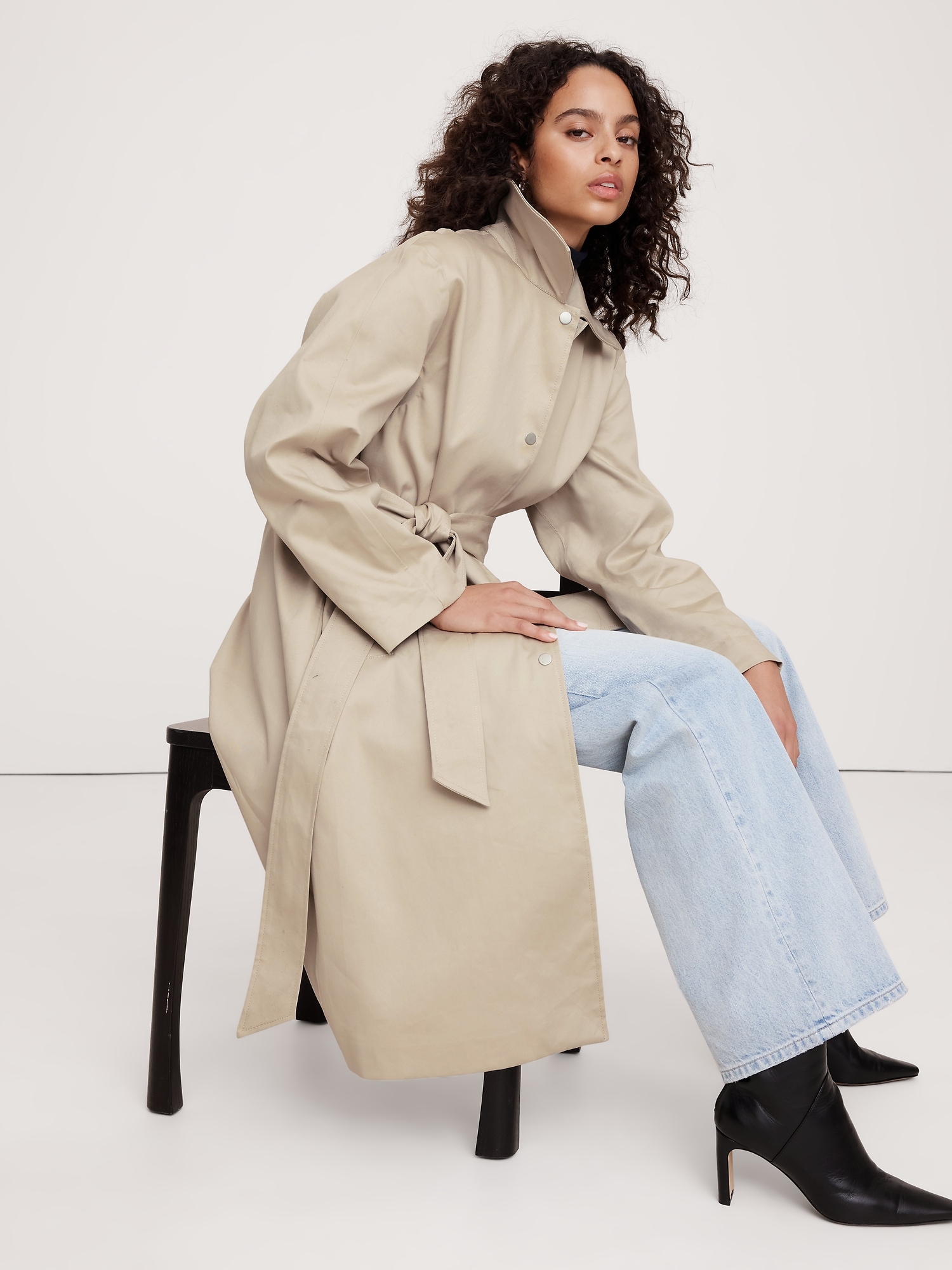 Bonded Cotton Mac Coat