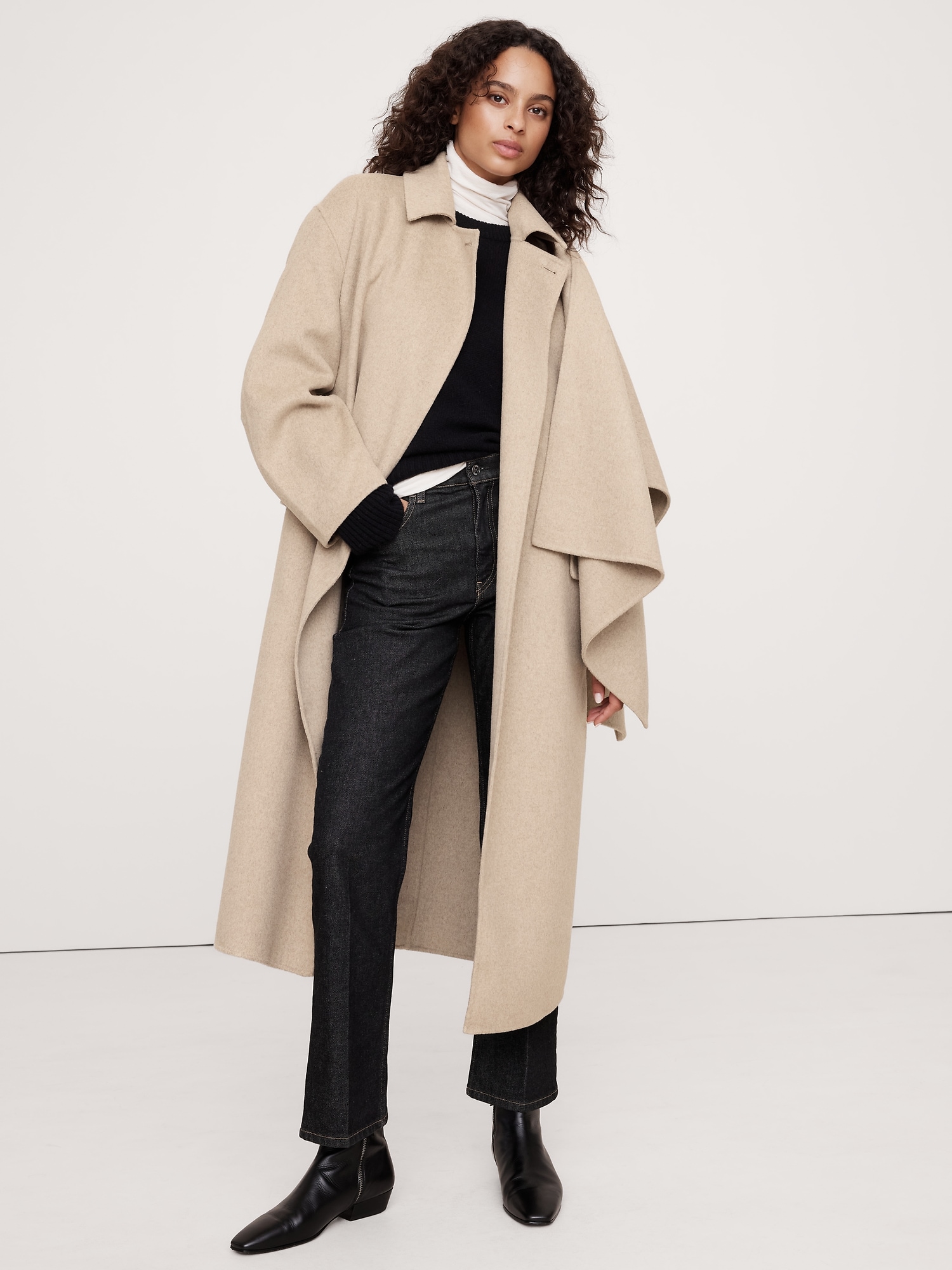 Oversized Double-Faced Scarf Coat