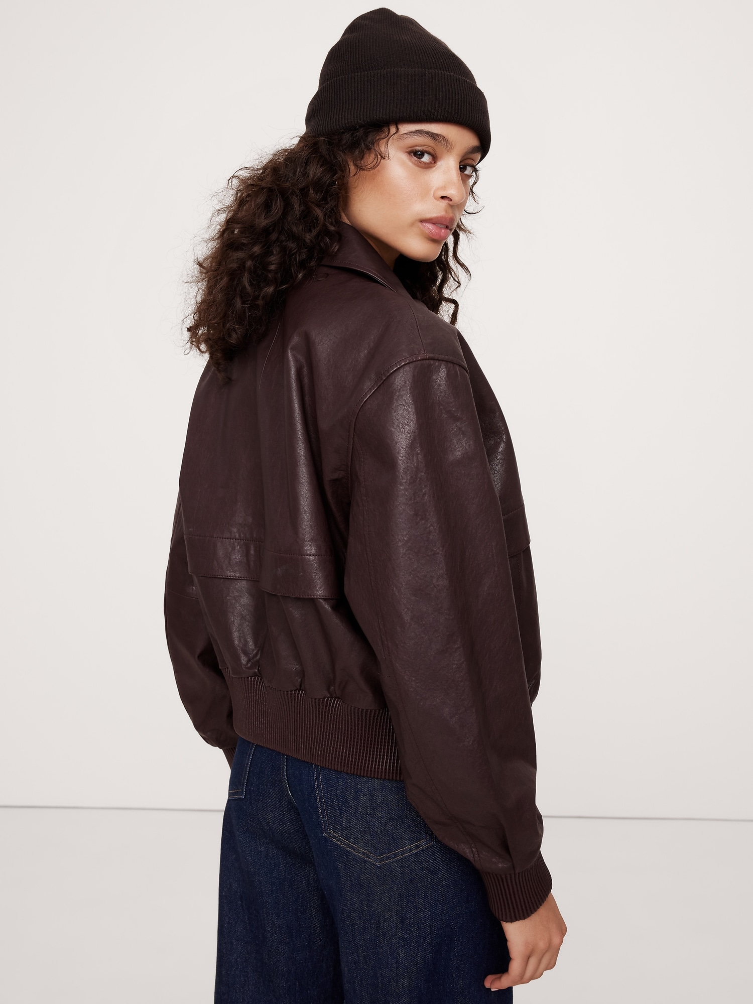 Leather Bomber Jacket