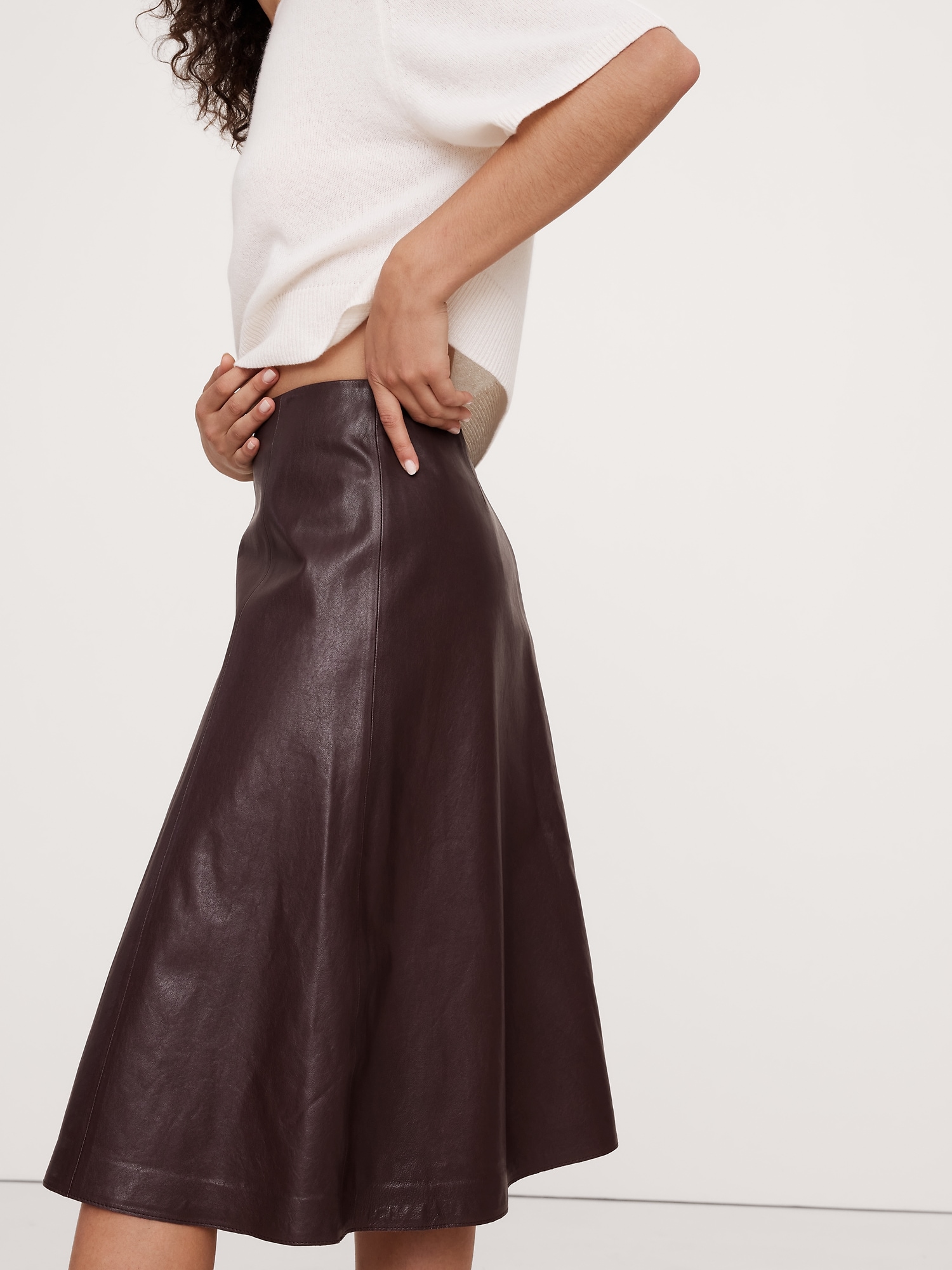 Lambskin Leather Skirt