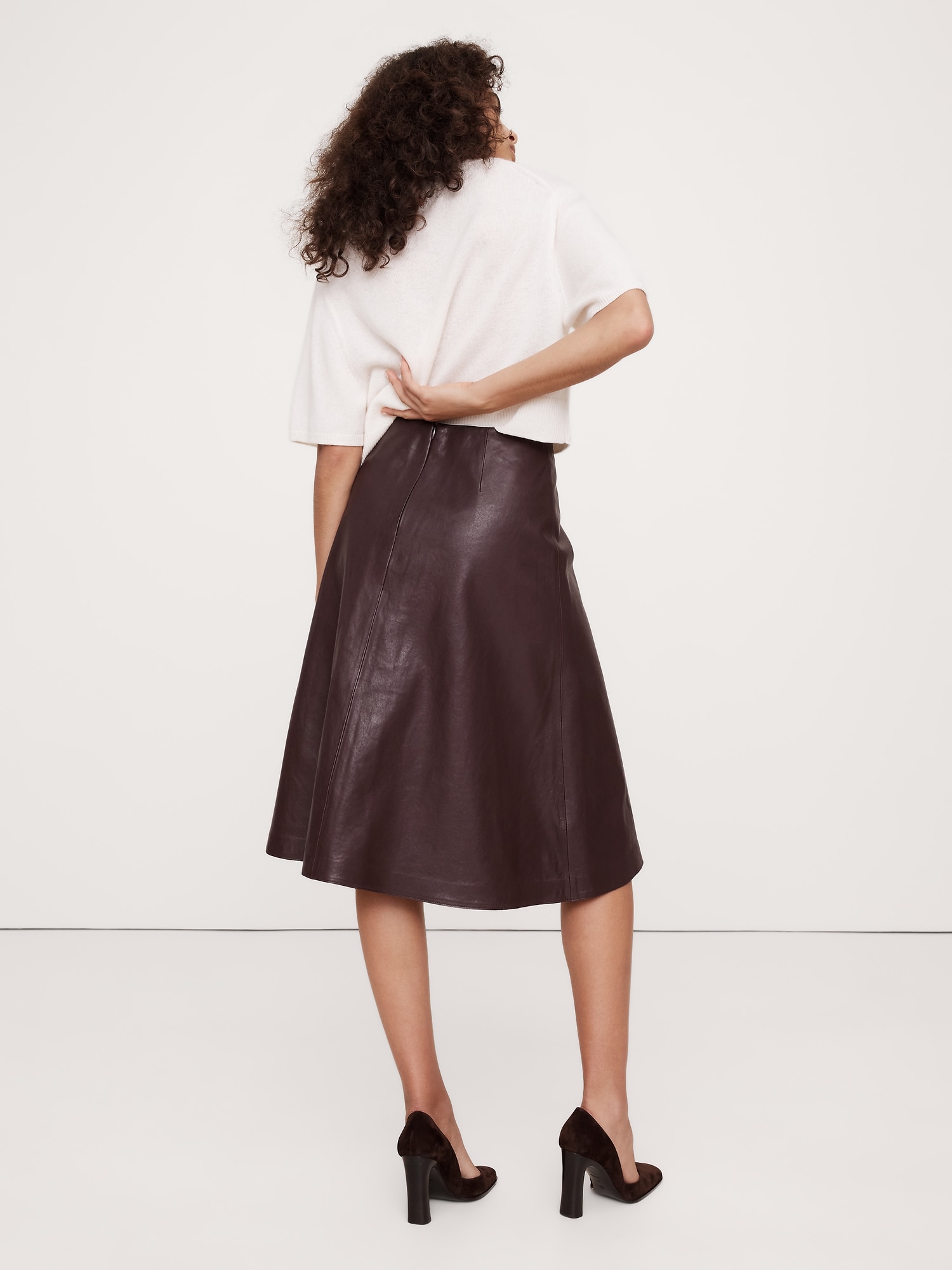 Lambskin Leather Skirt