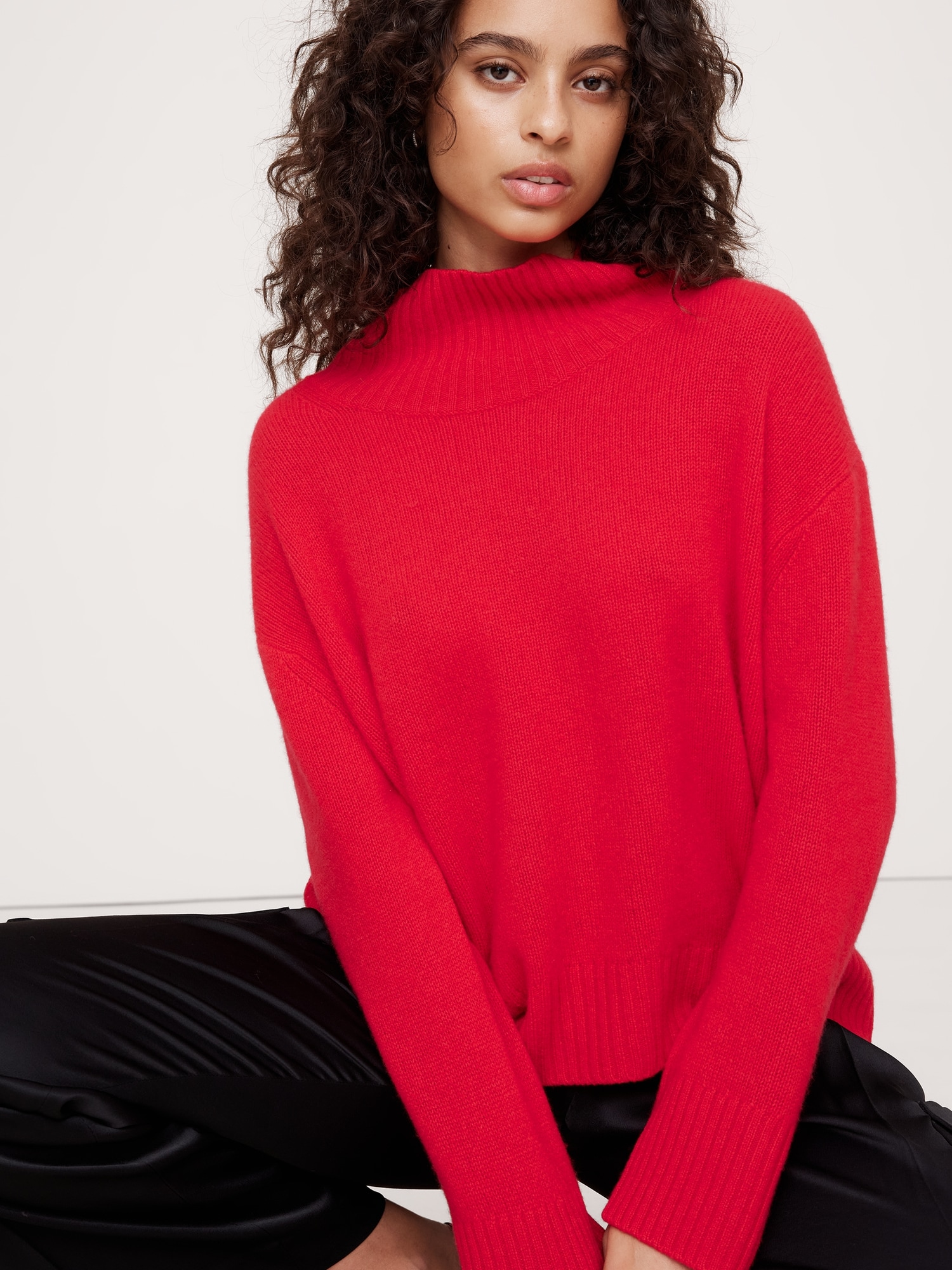 Oversized Cashmere Turtleneck Sweater