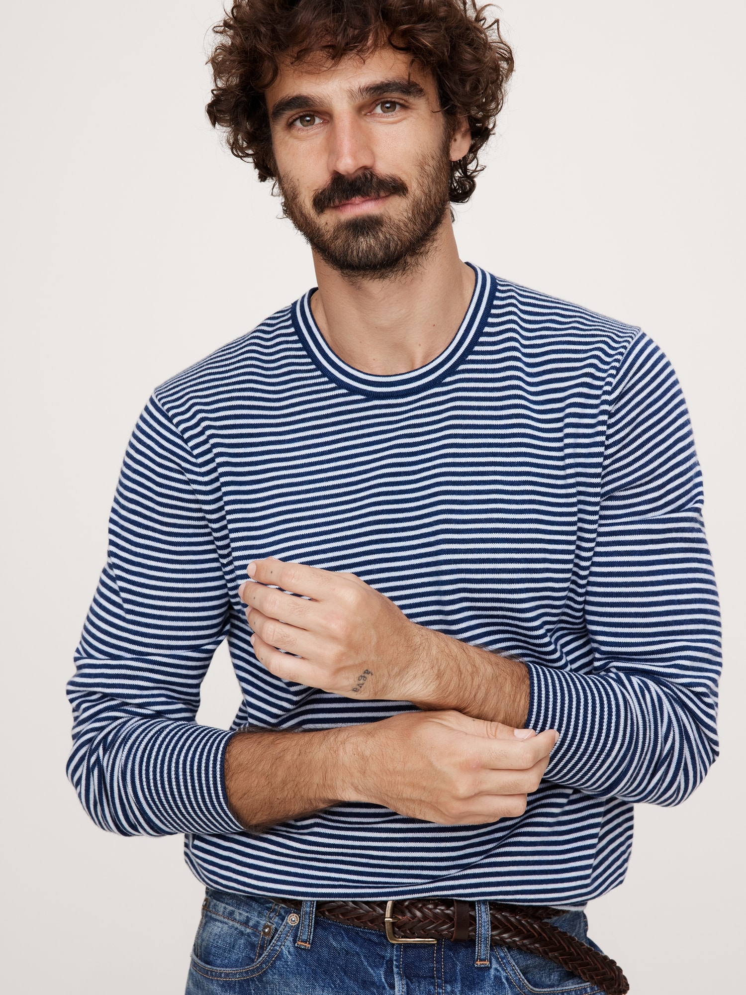 Italian Merino Crew-Neck Sweater